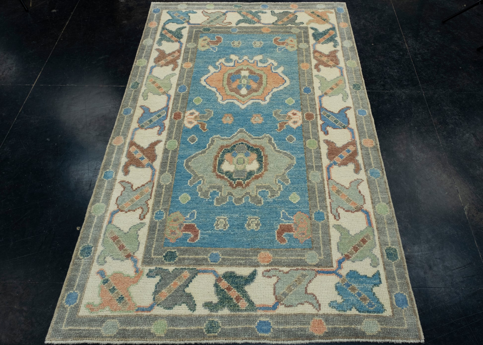 Turkish Oushak Rug 3'8" x 5'10" #17445