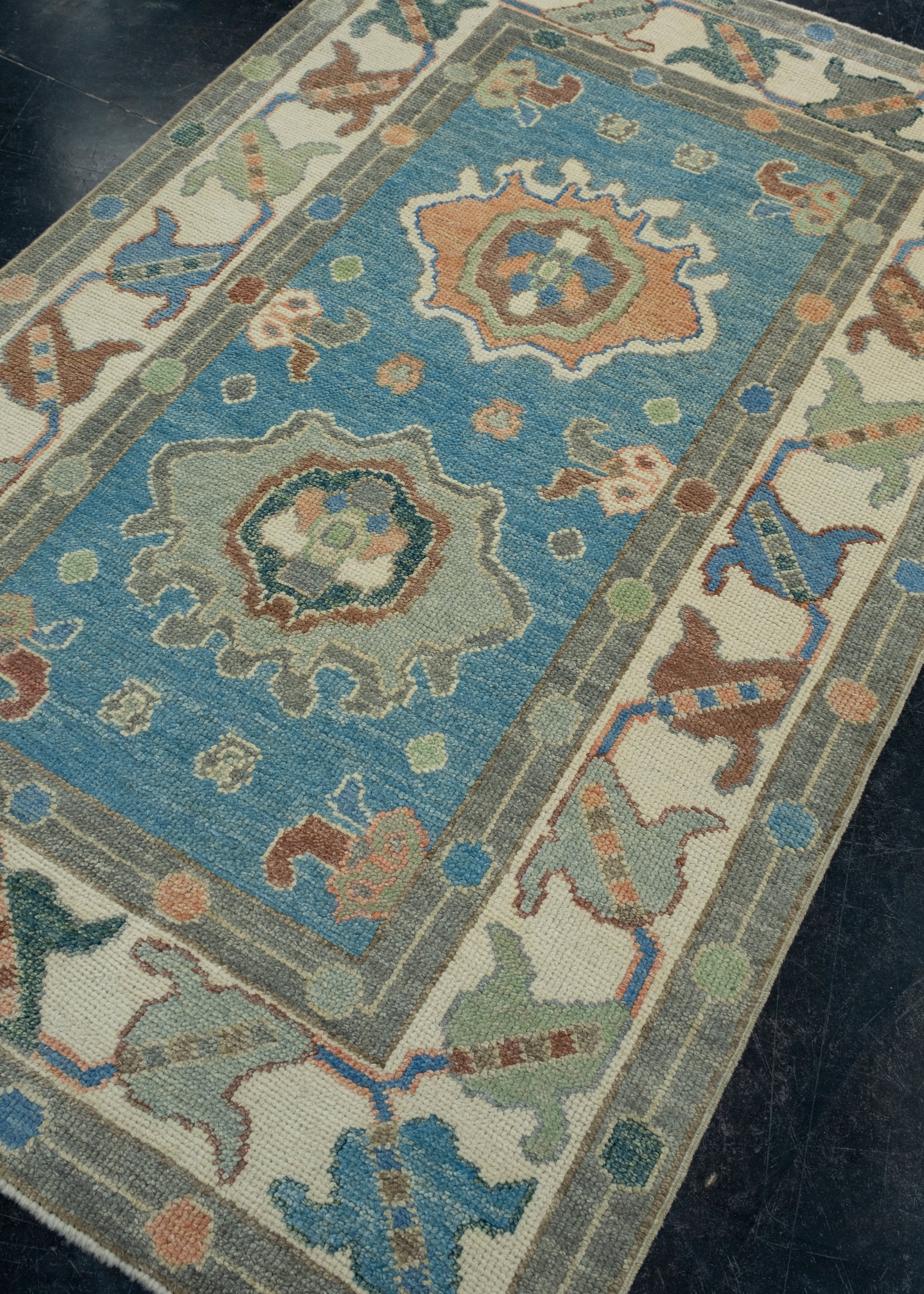 Turkish Oushak Rug 3'8" x 5'10" #17445