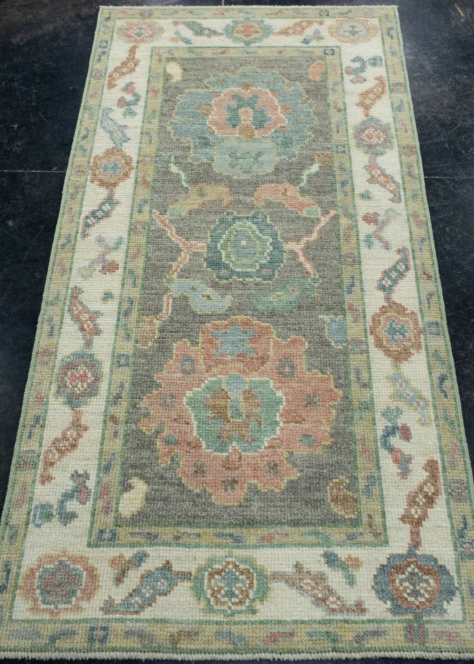Turkish Oushak Rug 2'6" x 5'2" #17548