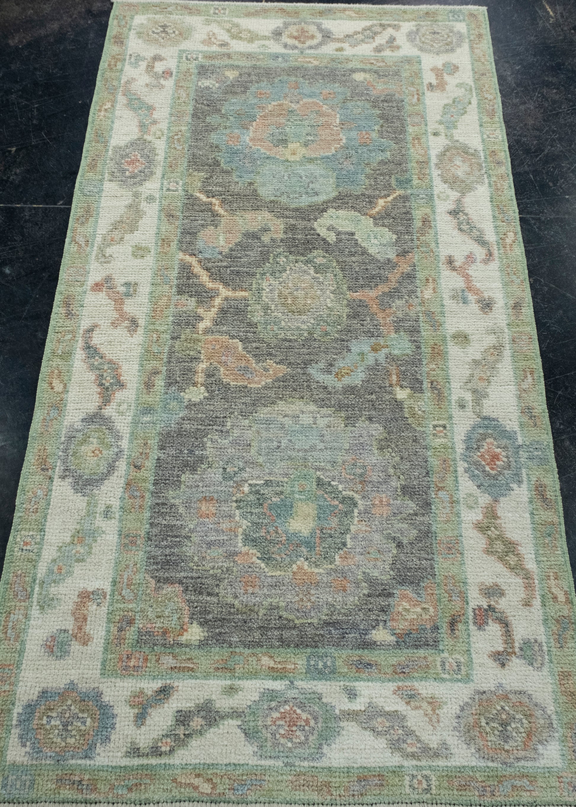 Turkish Oushak Rug 2'8" x 5'2" #17427