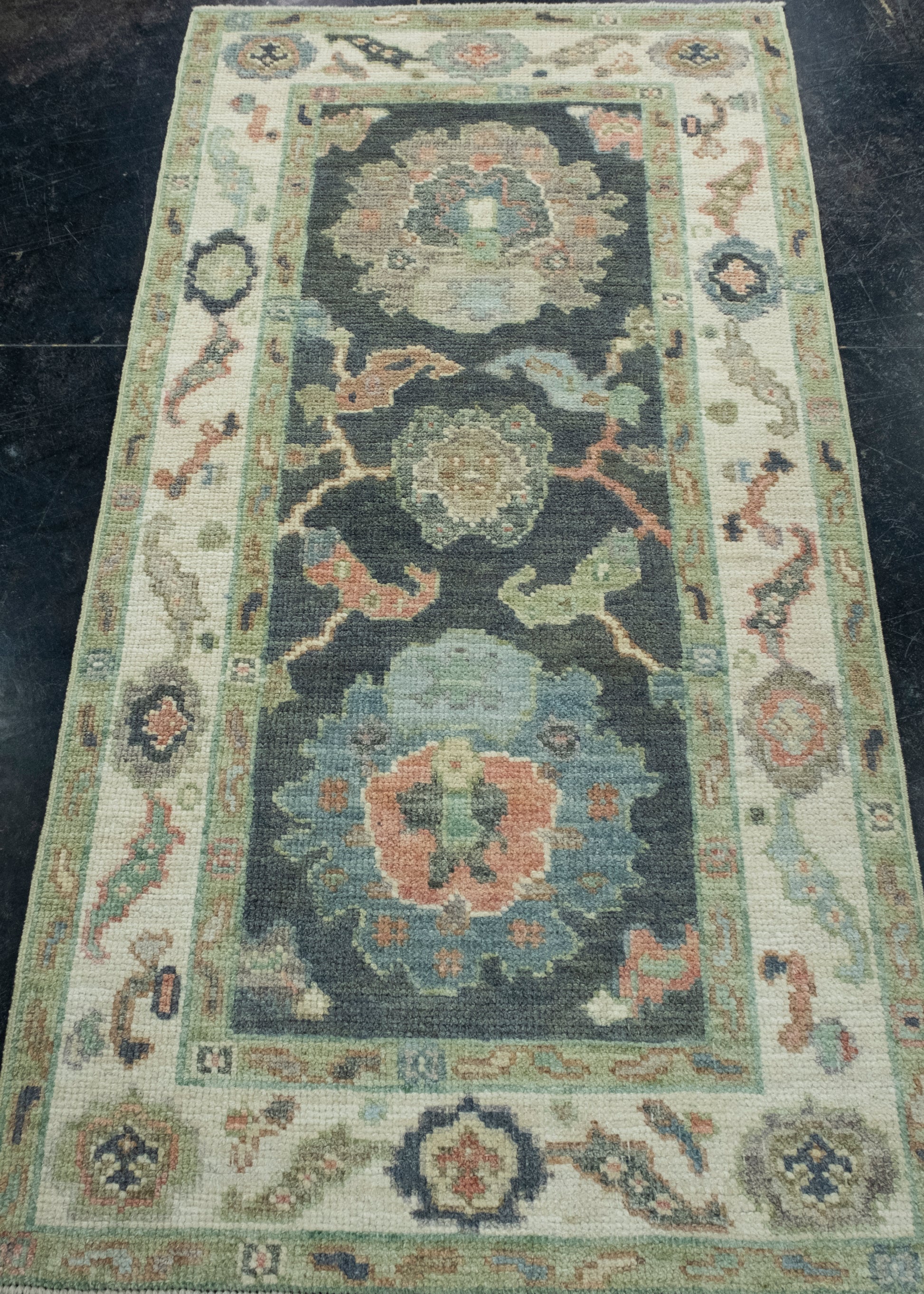 Turkish Oushak Rug 2'7" x 5'1" #17552