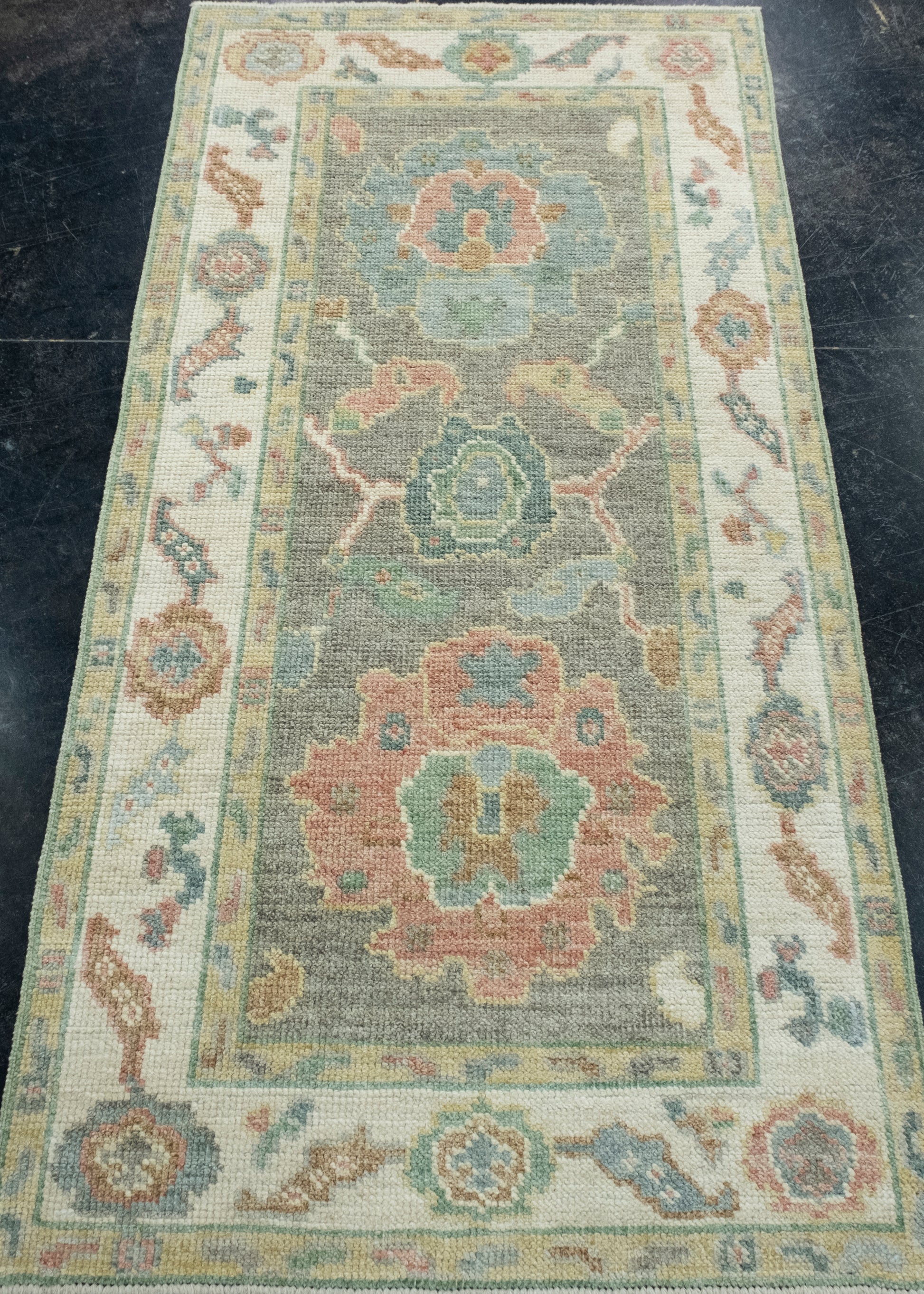 Turkish Oushak Rug 2'6" x 5'7" #17514