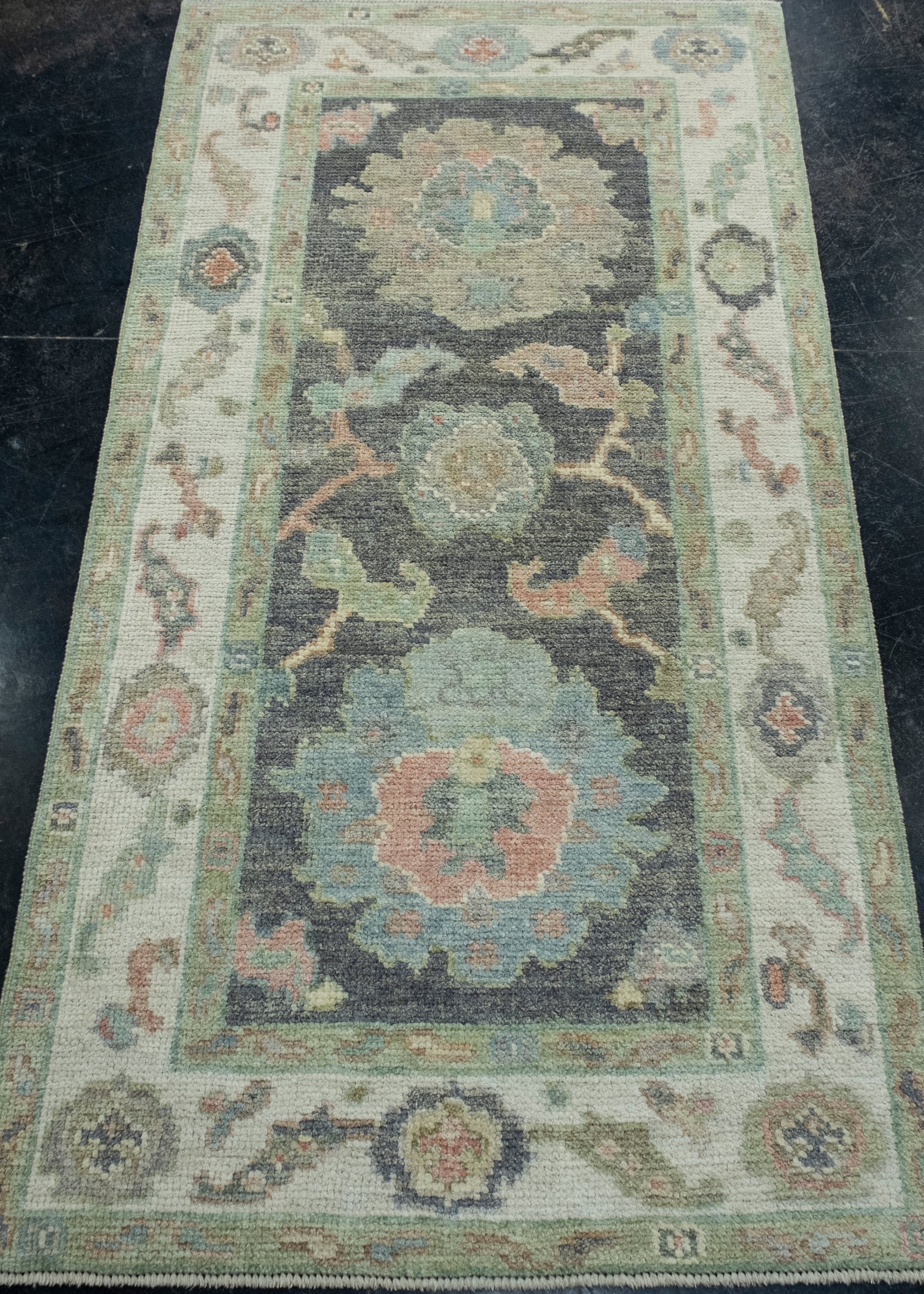 Turkish Oushak Rug 2'7" x 5'1" #17387