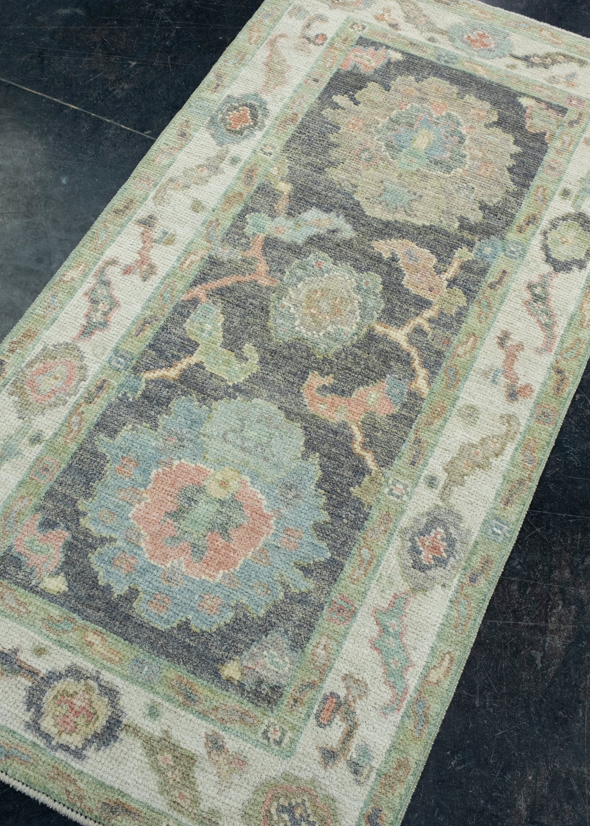 Turkish Oushak Rug 2'7" x 5'1" #17387