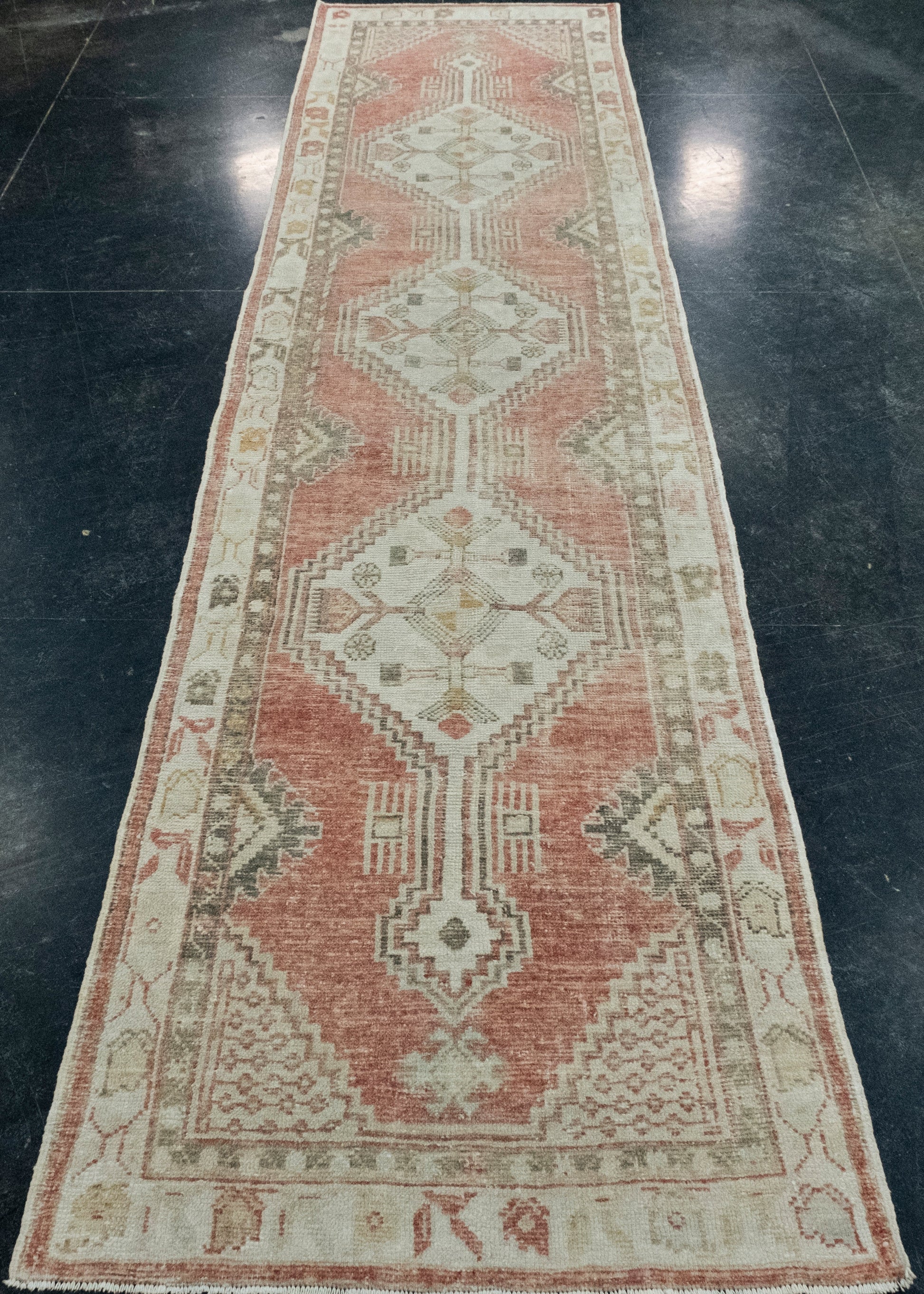 Turkish Vintage Anatolian Runner Rug 2'8" x 11' #17626