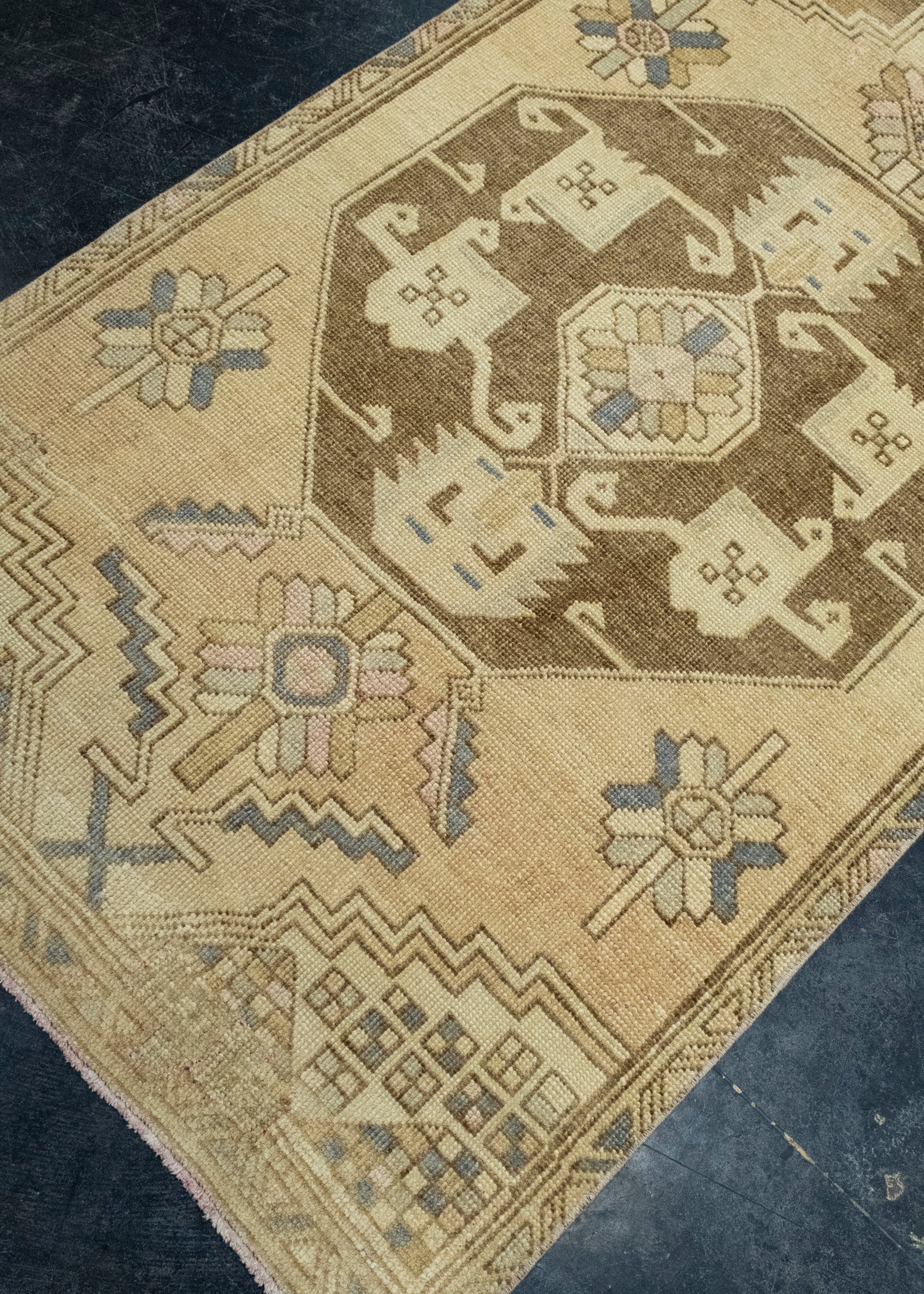 Turkish Vintage Anatolian Runner Rug 3'3" x 13'4" #17137