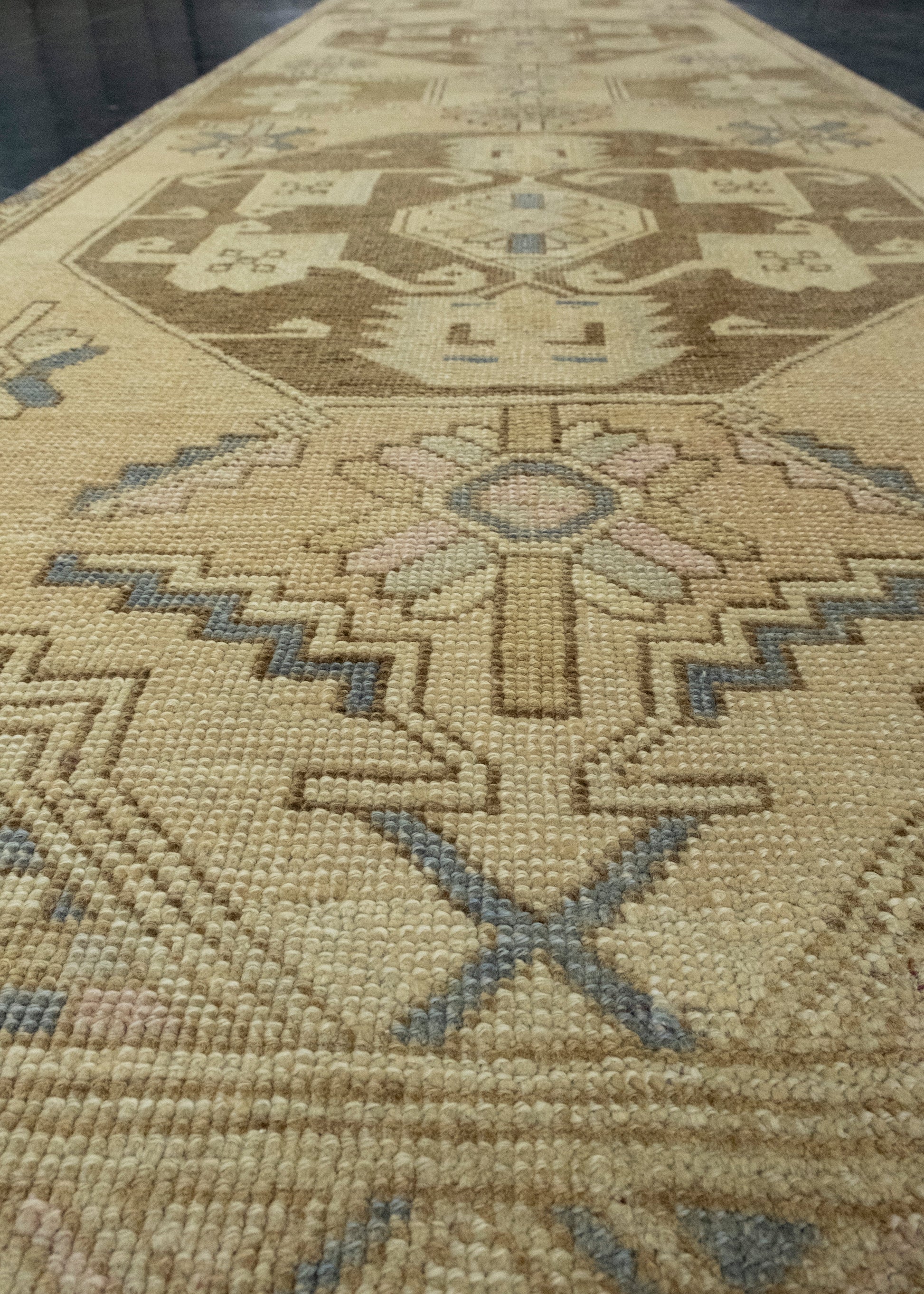 Turkish Vintage Anatolian Runner Rug 3'3" x 13'4" #17137