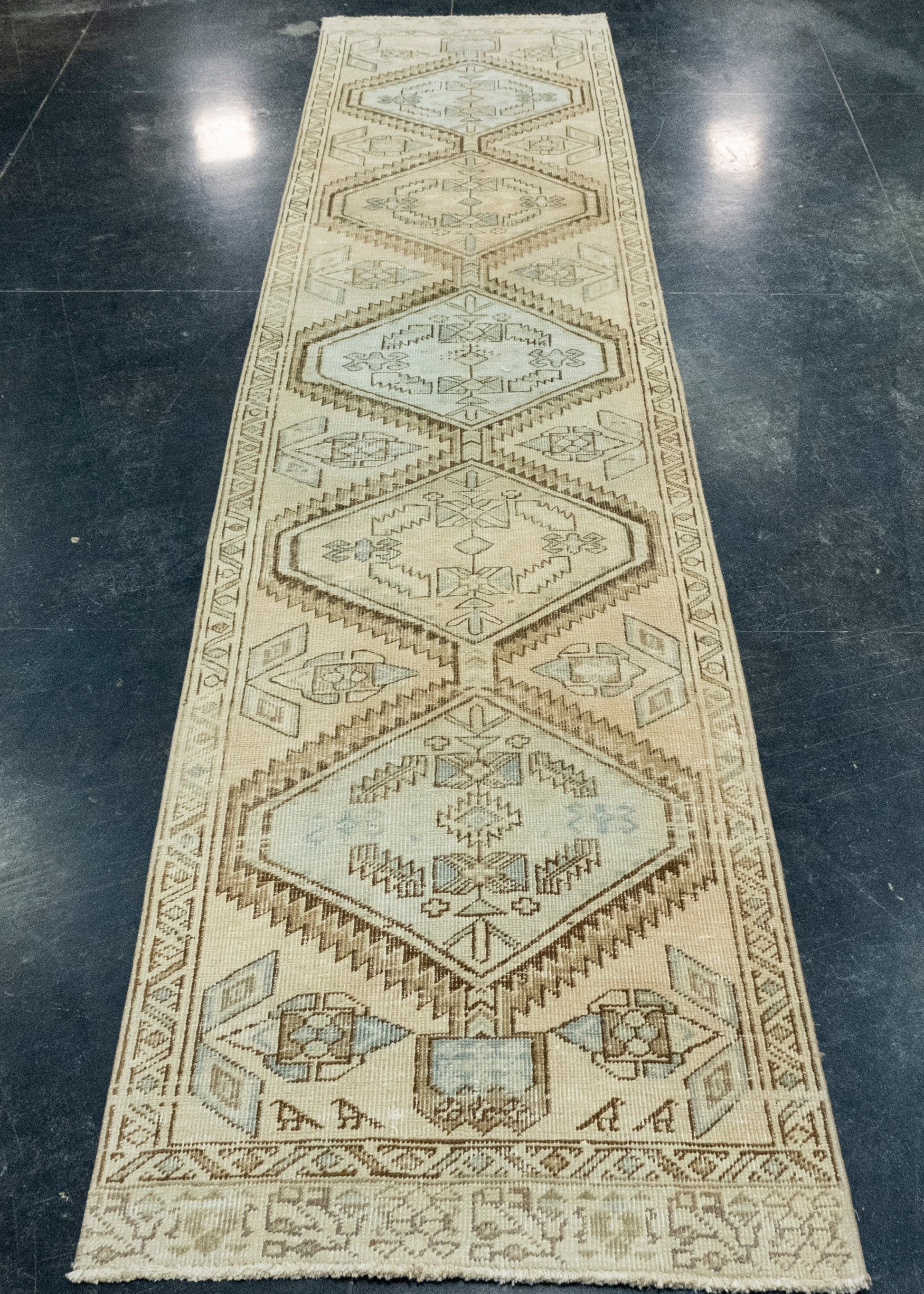 Turkish Vintage Anatolian Runner Rug 2'5" x 10'5" #17515