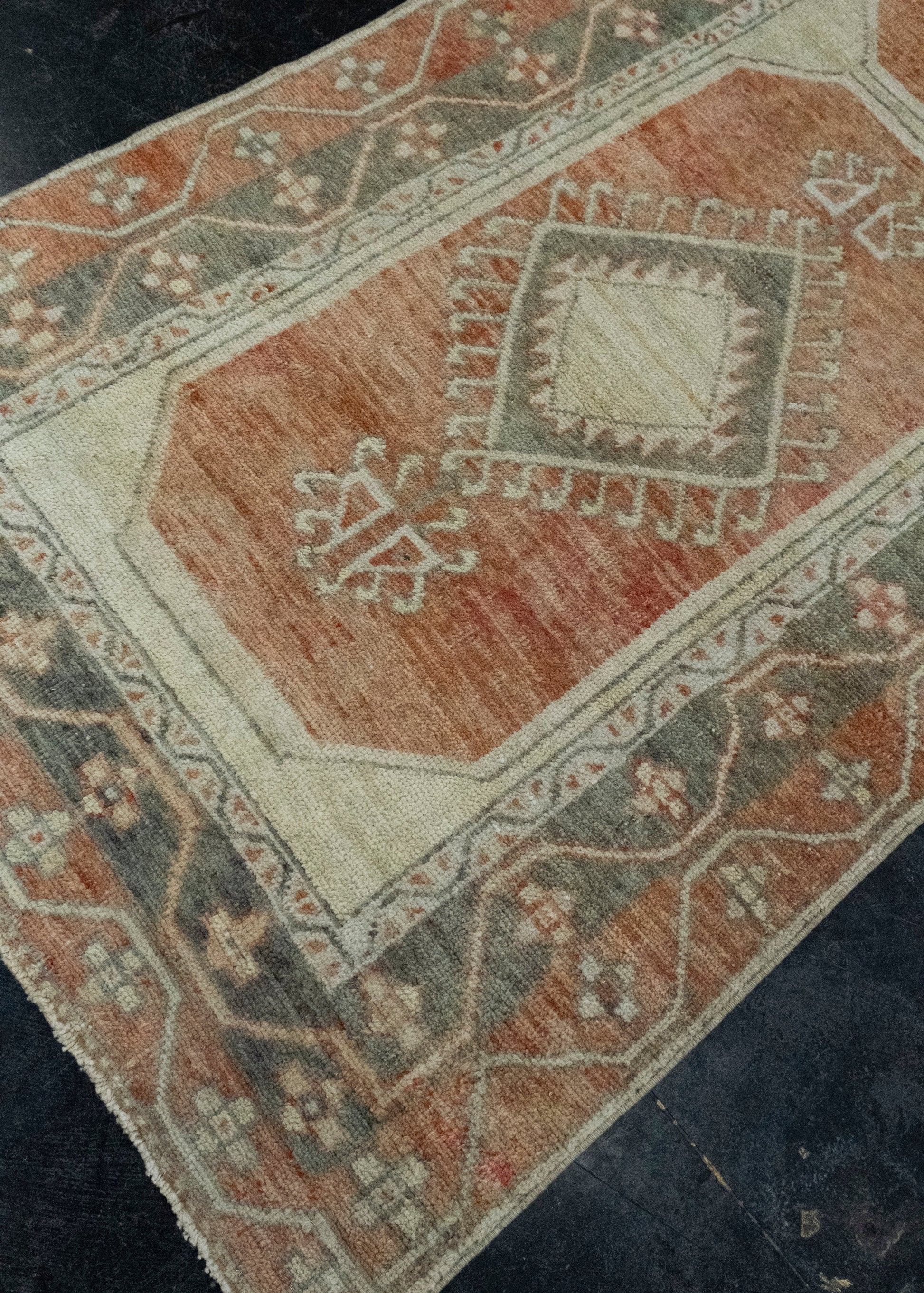 Turkish Vintage Anatolian Runner Rug 3'3" x 12'10" #17461