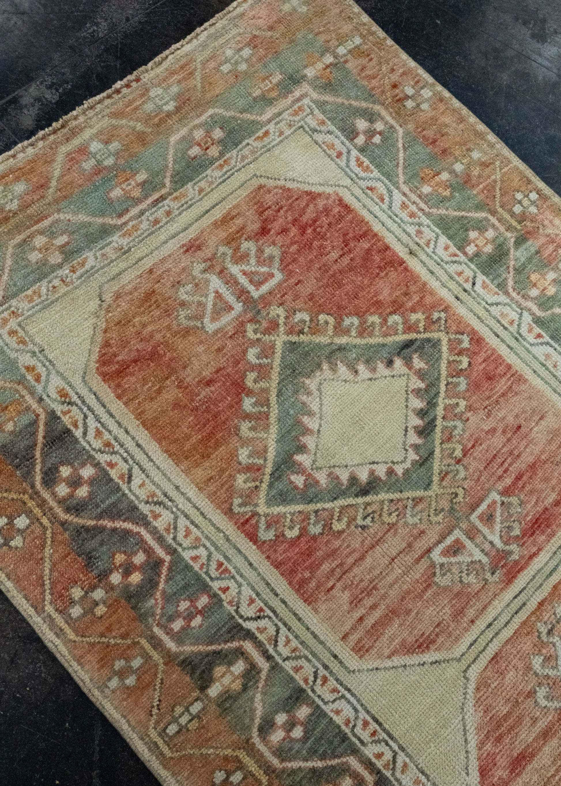 Turkish Vintage Anatolian Runner Rug 3'3" x 12'10" #17461