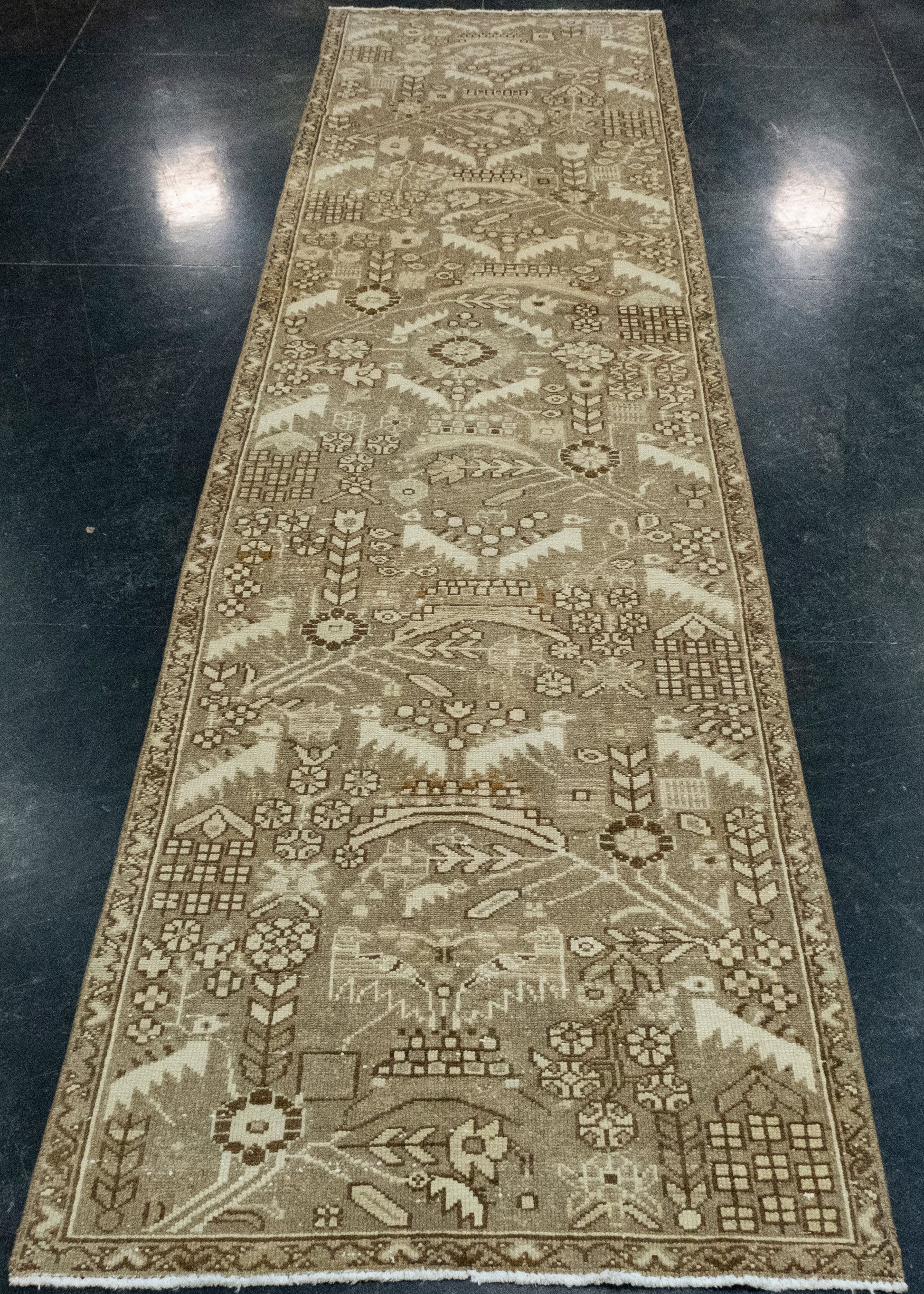 Turkish Vintage Runner Rug 2'7" x 9'8" #17967