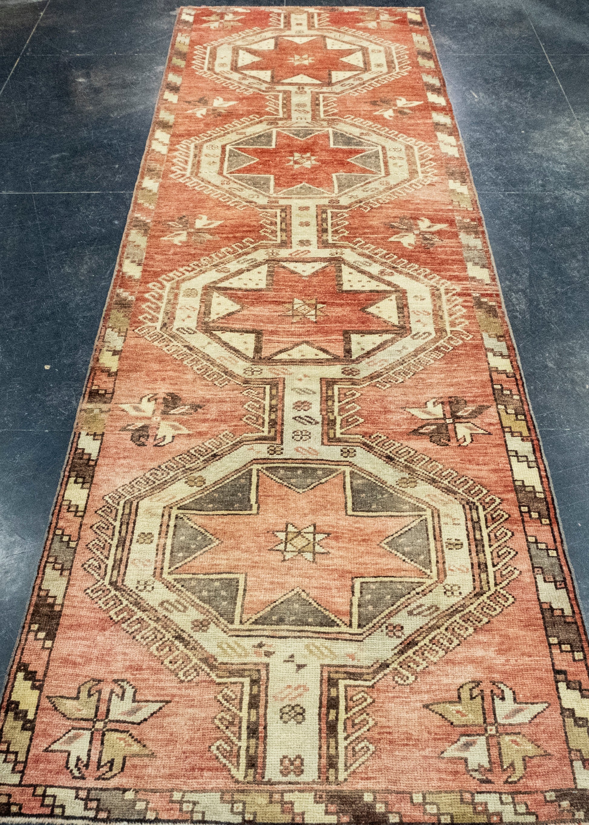 Turkish Vintage Runner Rug 3'1" x 10' #326