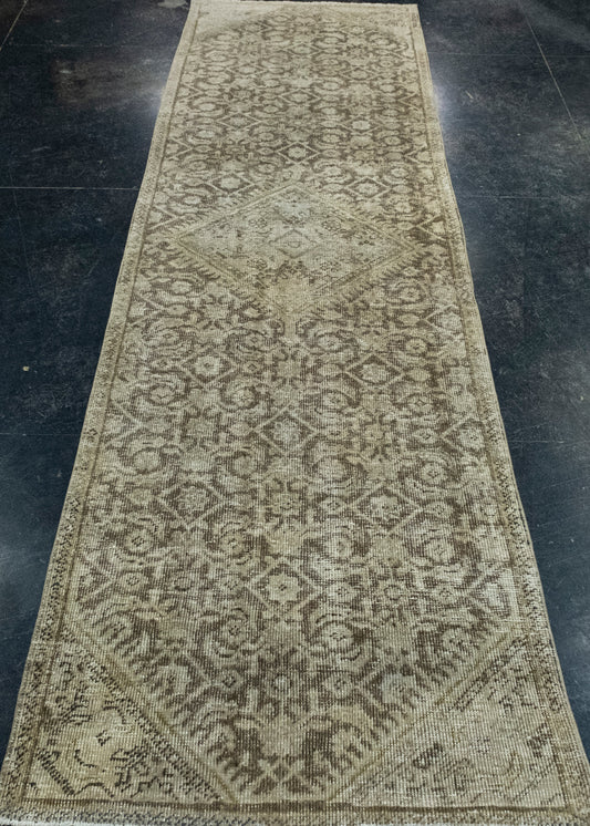 Turkish Vintage Anatolian Runner Rug 2'9" x 9'11" #17631
