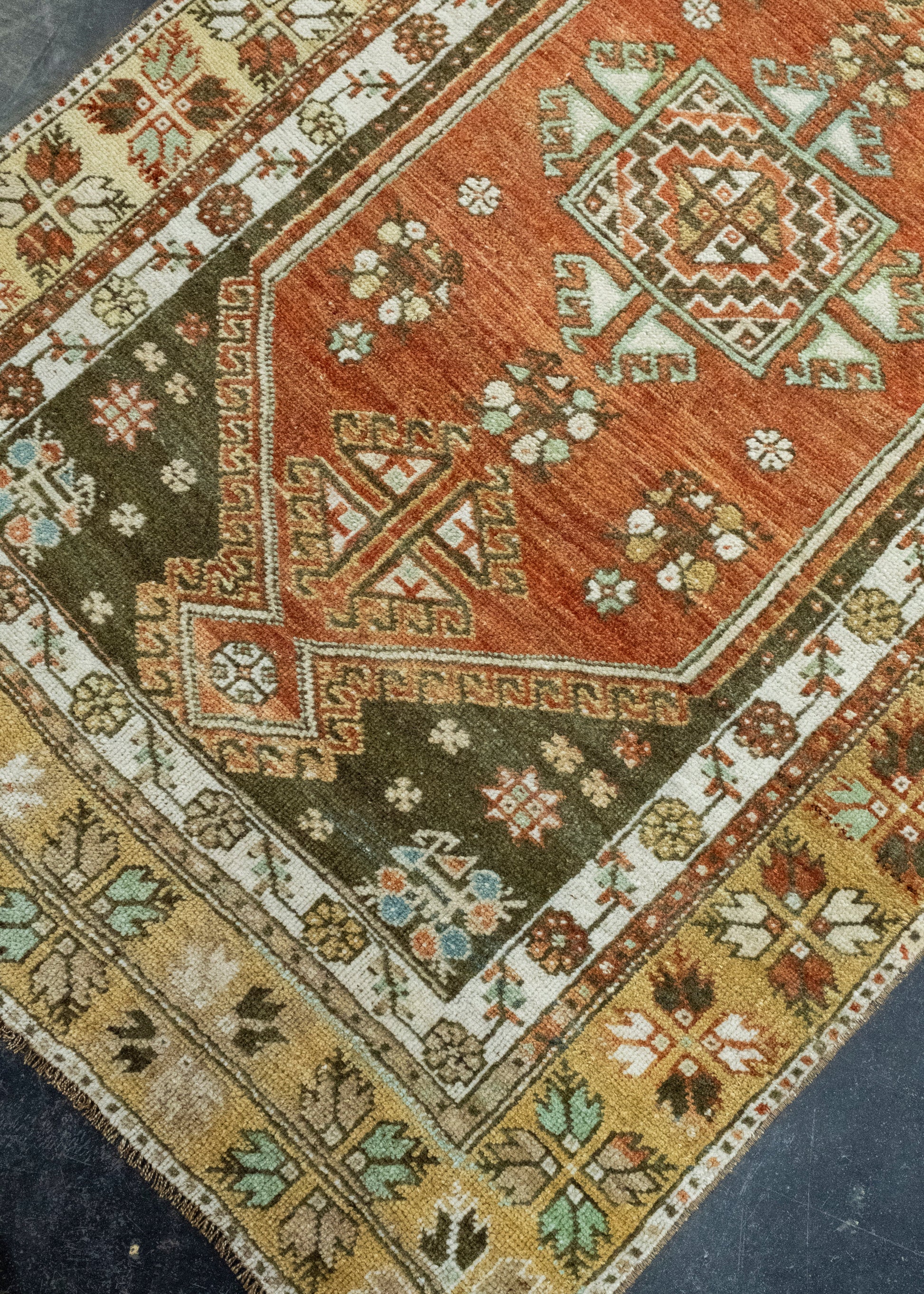 Turkish Vintage Runner Rug 3'3" x 9'5" #17979