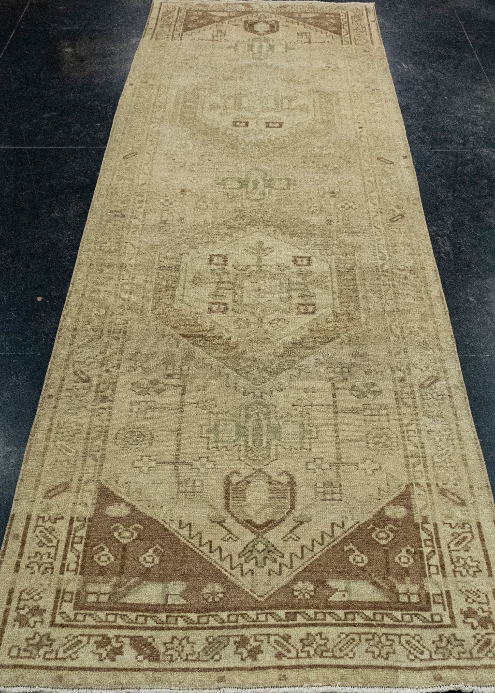 Turkish Vintage Anatolian Runner Rug 3'2" x 9'5" #17129