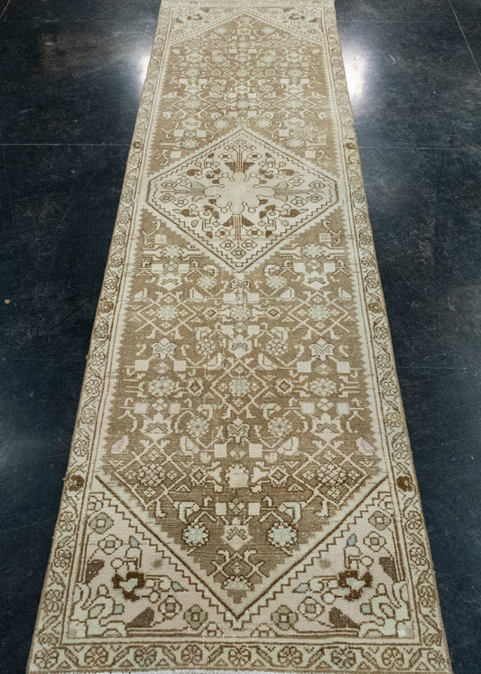 Turkish Vintage Runner Rug 2'4" x 9' #17977