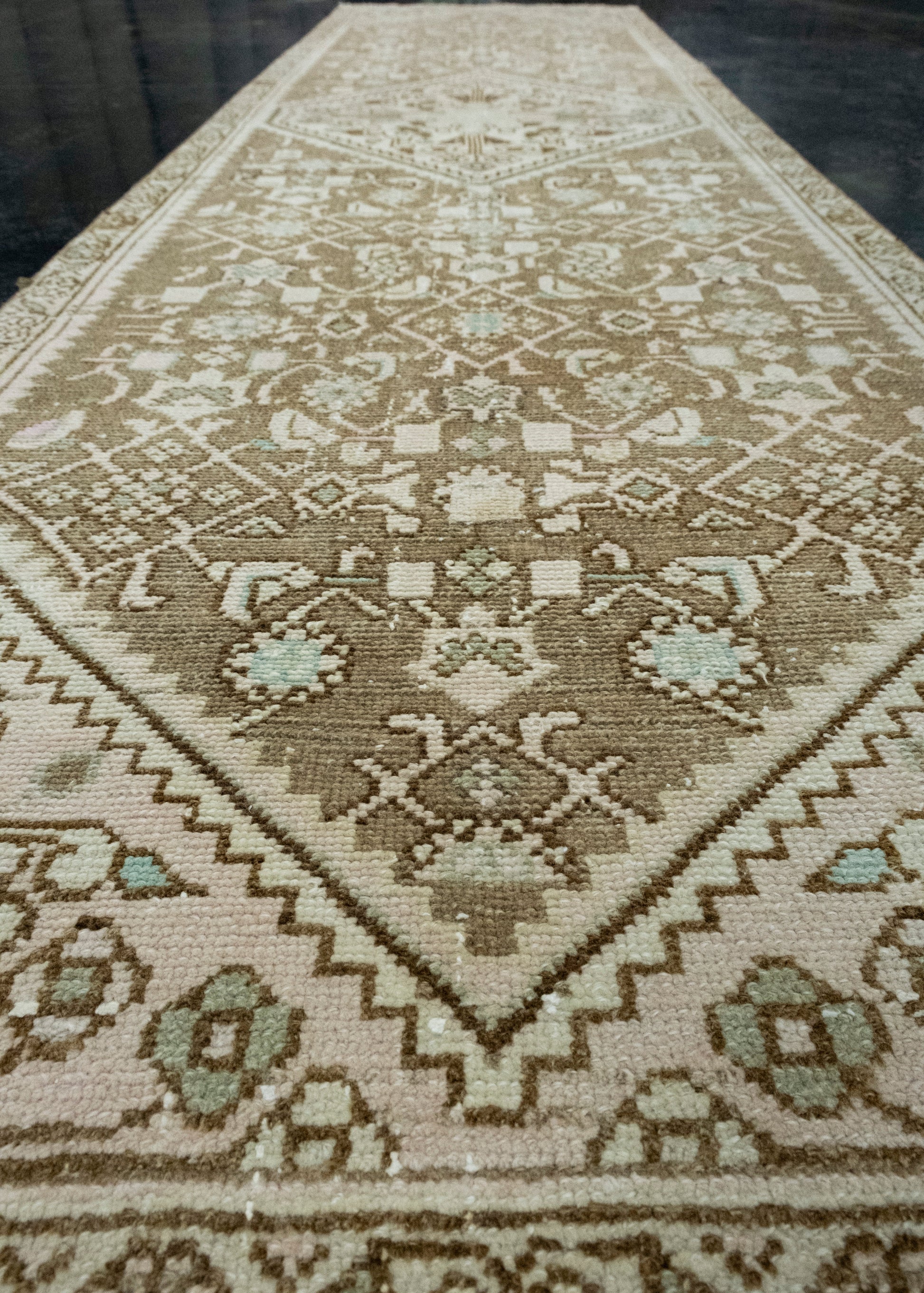 Turkish Vintage Runner Rug 2'4" x 9' #17977