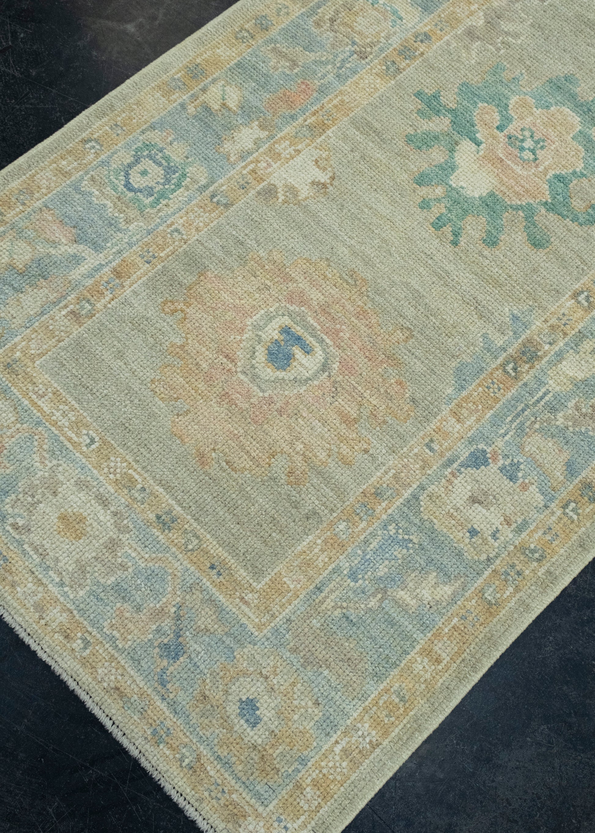 Turkish Oushak Runner Rug 2'11" x 11'5" #17438