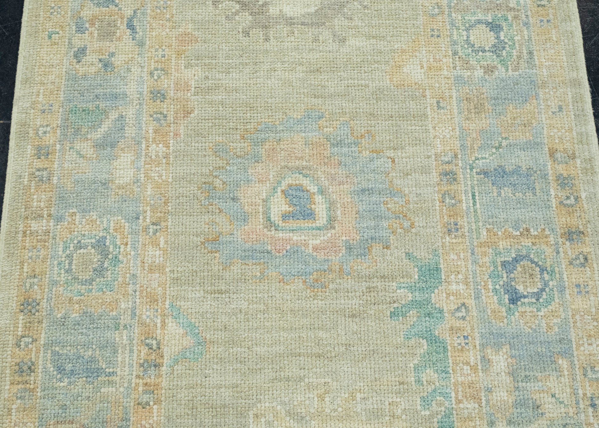 Turkish Oushak Runner Rug 2'11" x 11'5" #17438