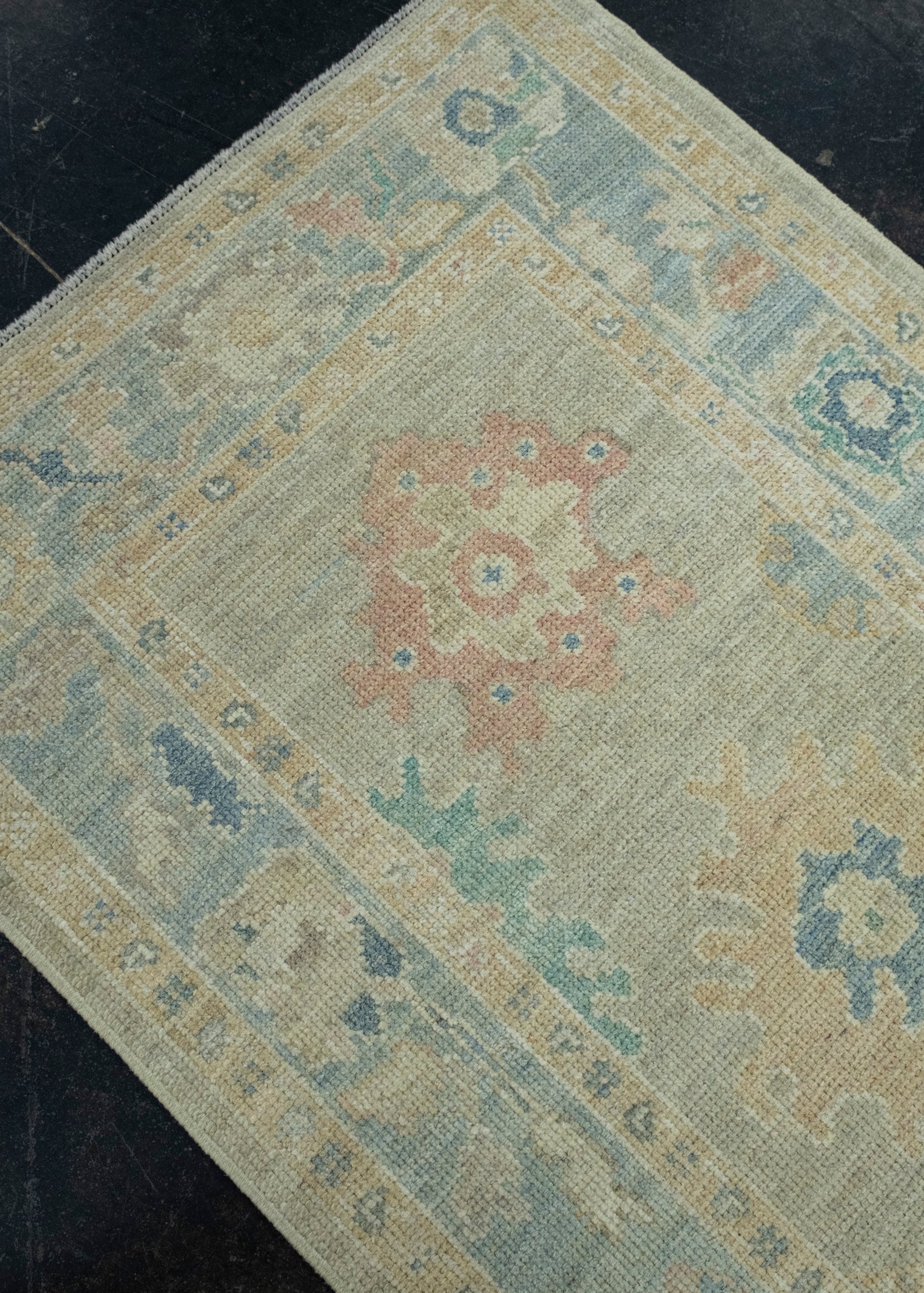 Turkish Oushak Runner Rug 2'11" x 11'5" #17438