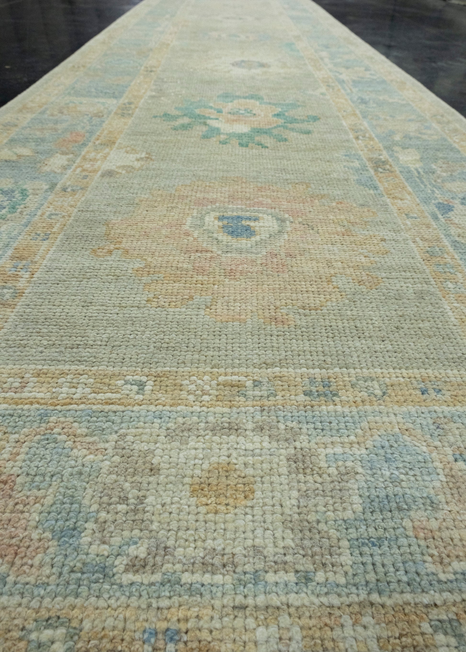 Turkish Oushak Runner Rug 2'11" x 11'5" #17438