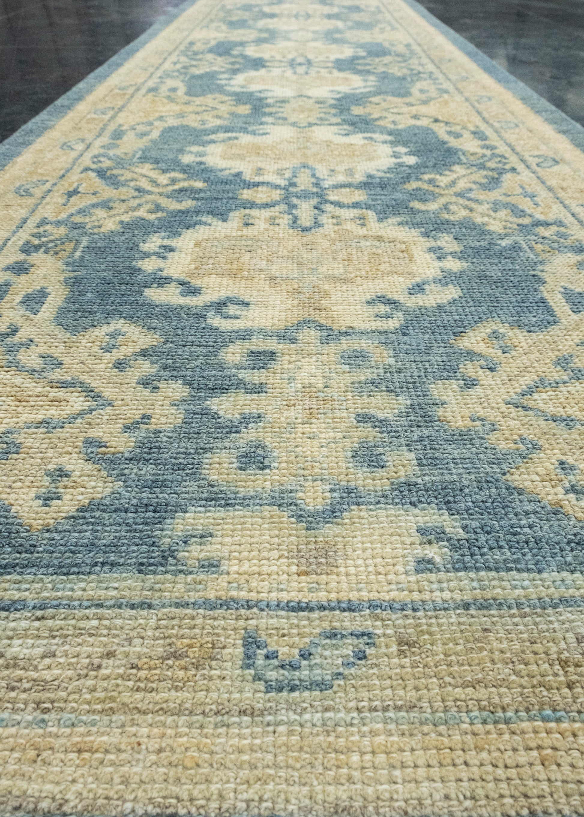 Turkish Oushak Runner Rug 2'11" x 10'1" #17608