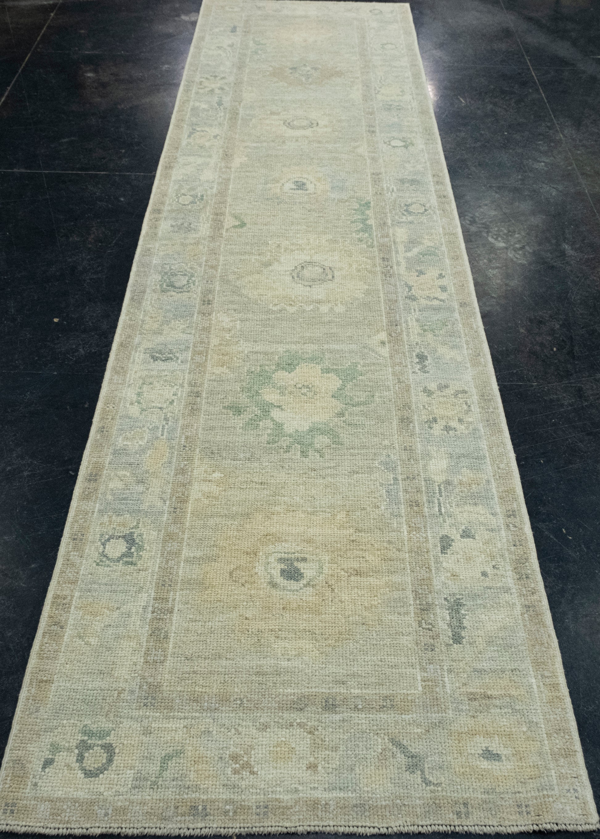 Turkish Oushak Runner Rug 2'10" x 11'4" #17519