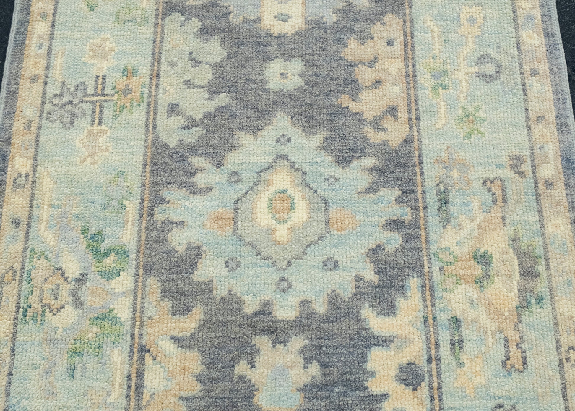 Turkish Oushak Runner Rug 2'10" x 10'10" #17136