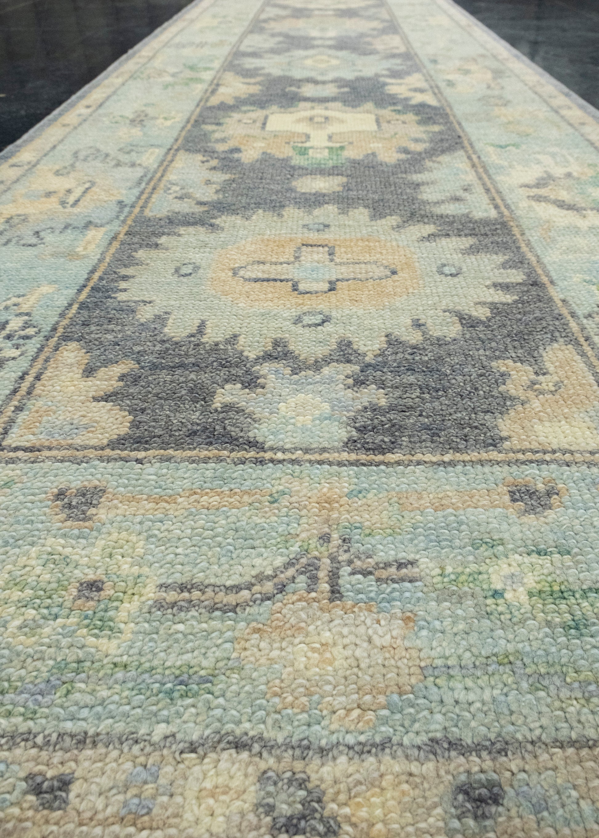 Turkish Oushak Runner Rug 2'10" x 10'10" #17136