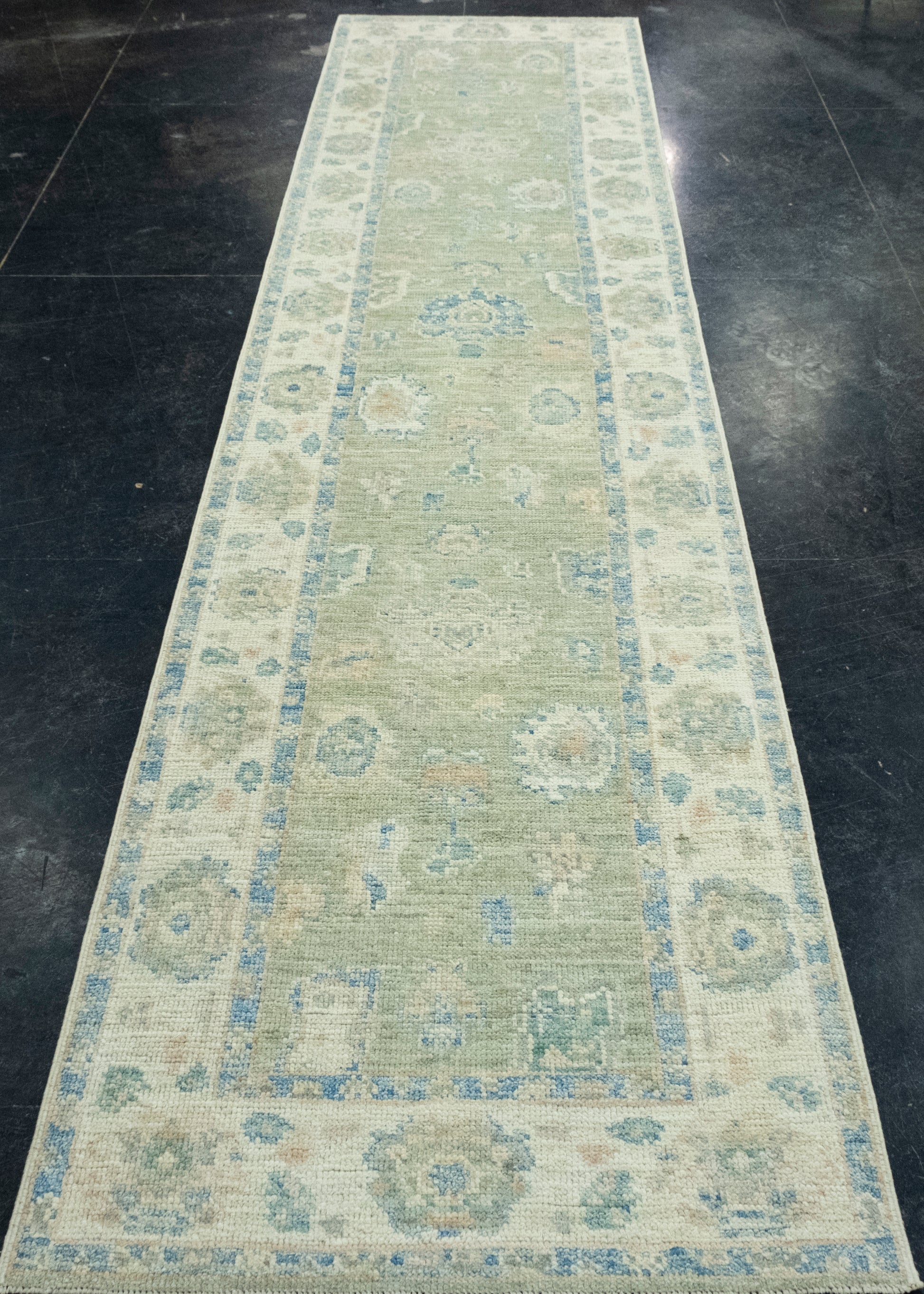 Turkish Oushak Runner Rug 2'9" x 11'9" #17791