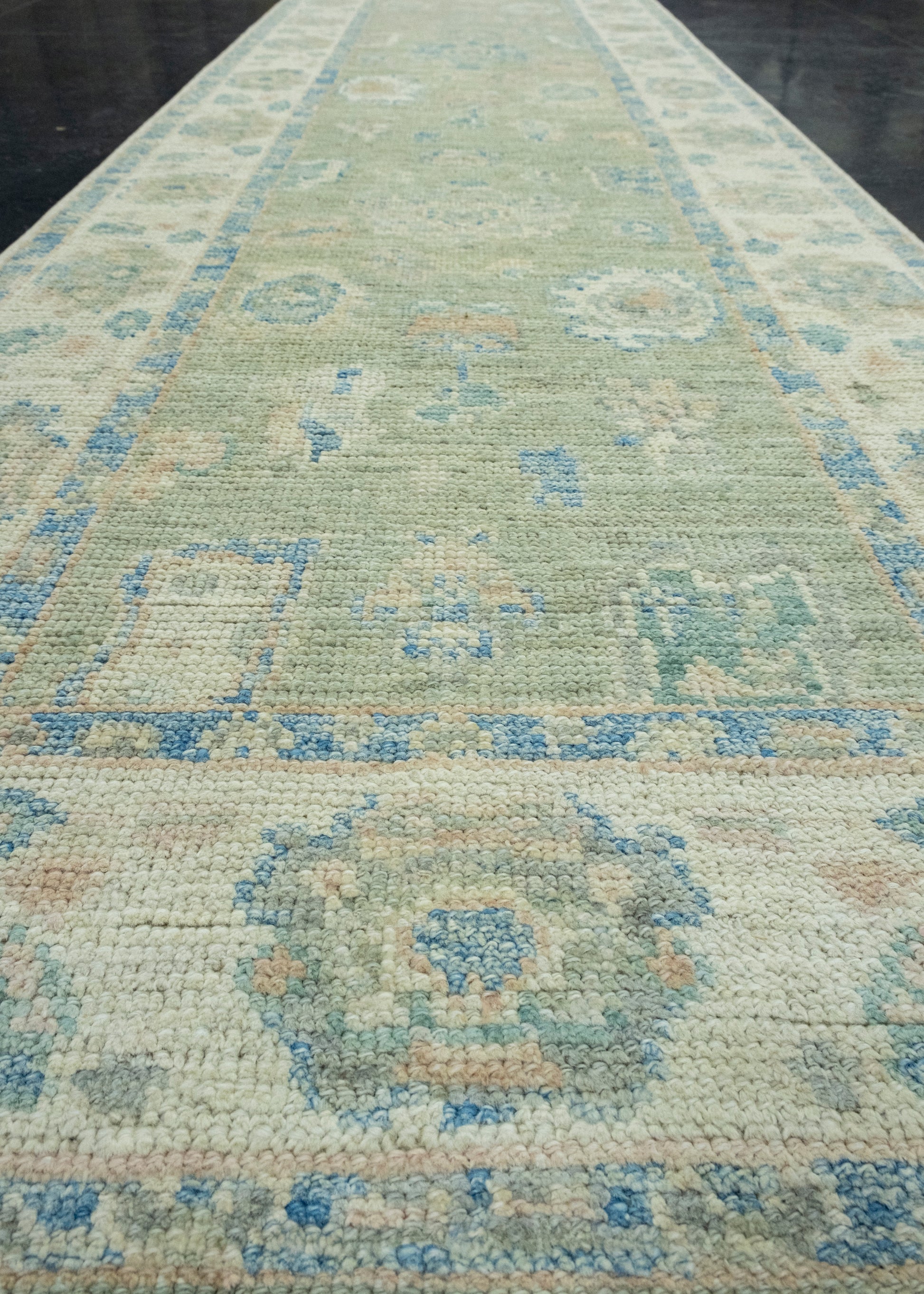 Turkish Oushak Runner Rug 2'9" x 11'9" #17791