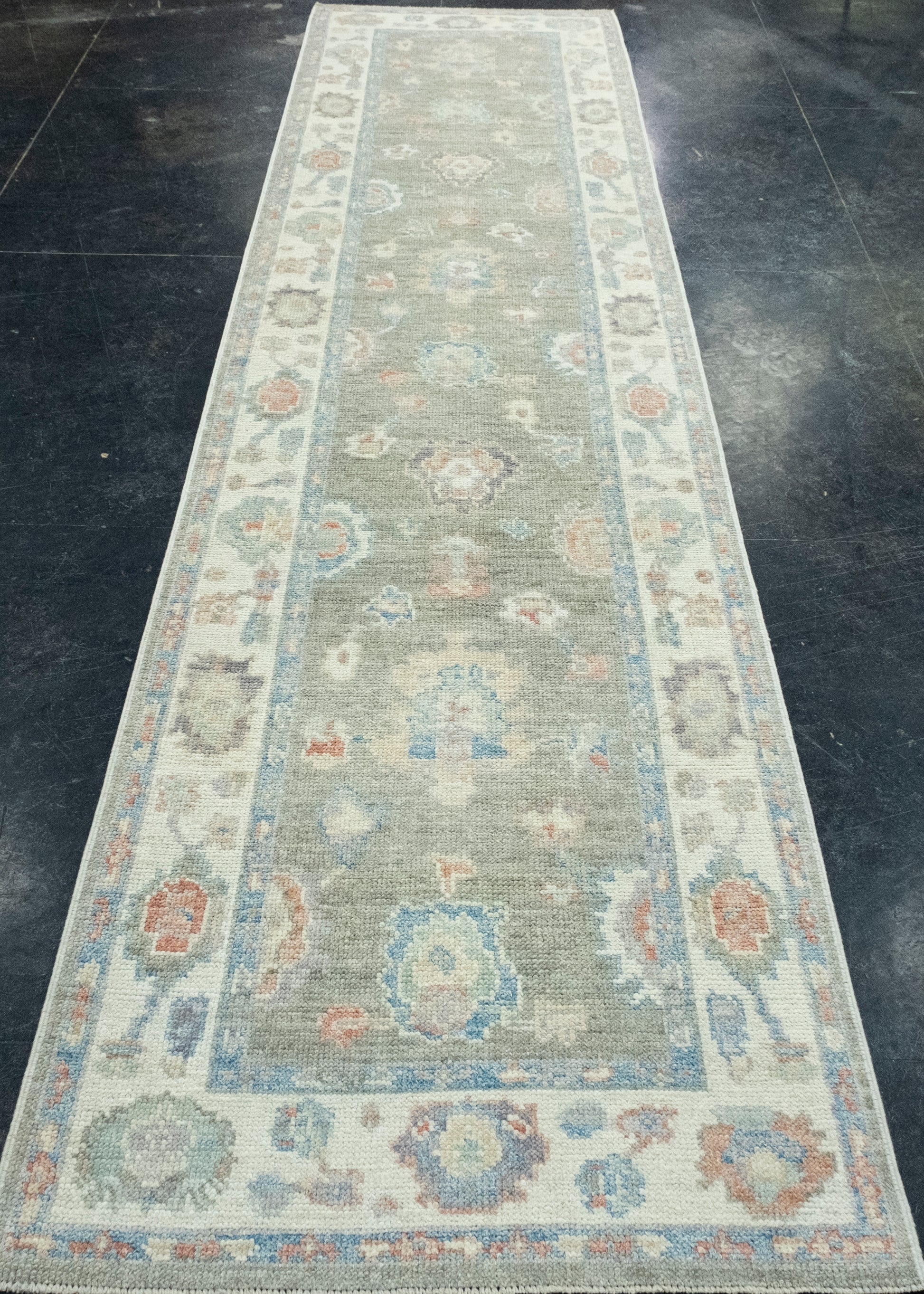 Turkish Oushak Runner Rug 2'10" x 12' #17815