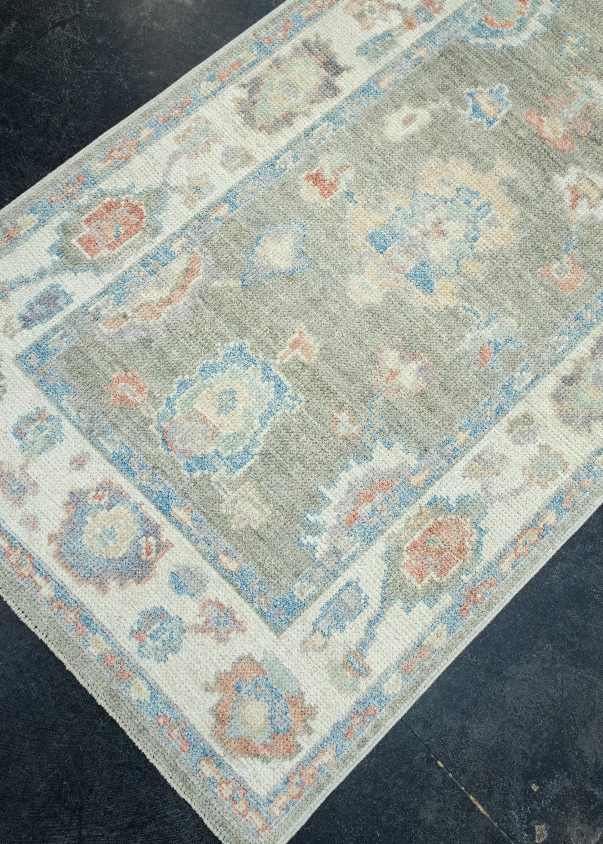 Turkish Oushak Runner Rug 2'10" x 12' #17815
