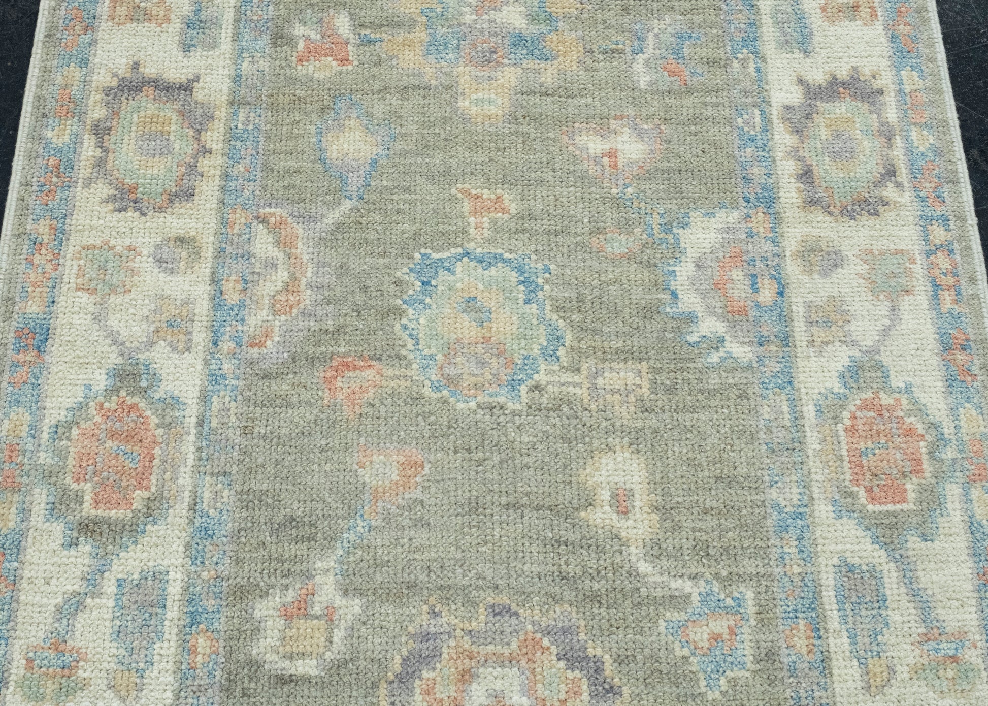 Turkish Oushak Runner Rug 2'10" x 12' #17815