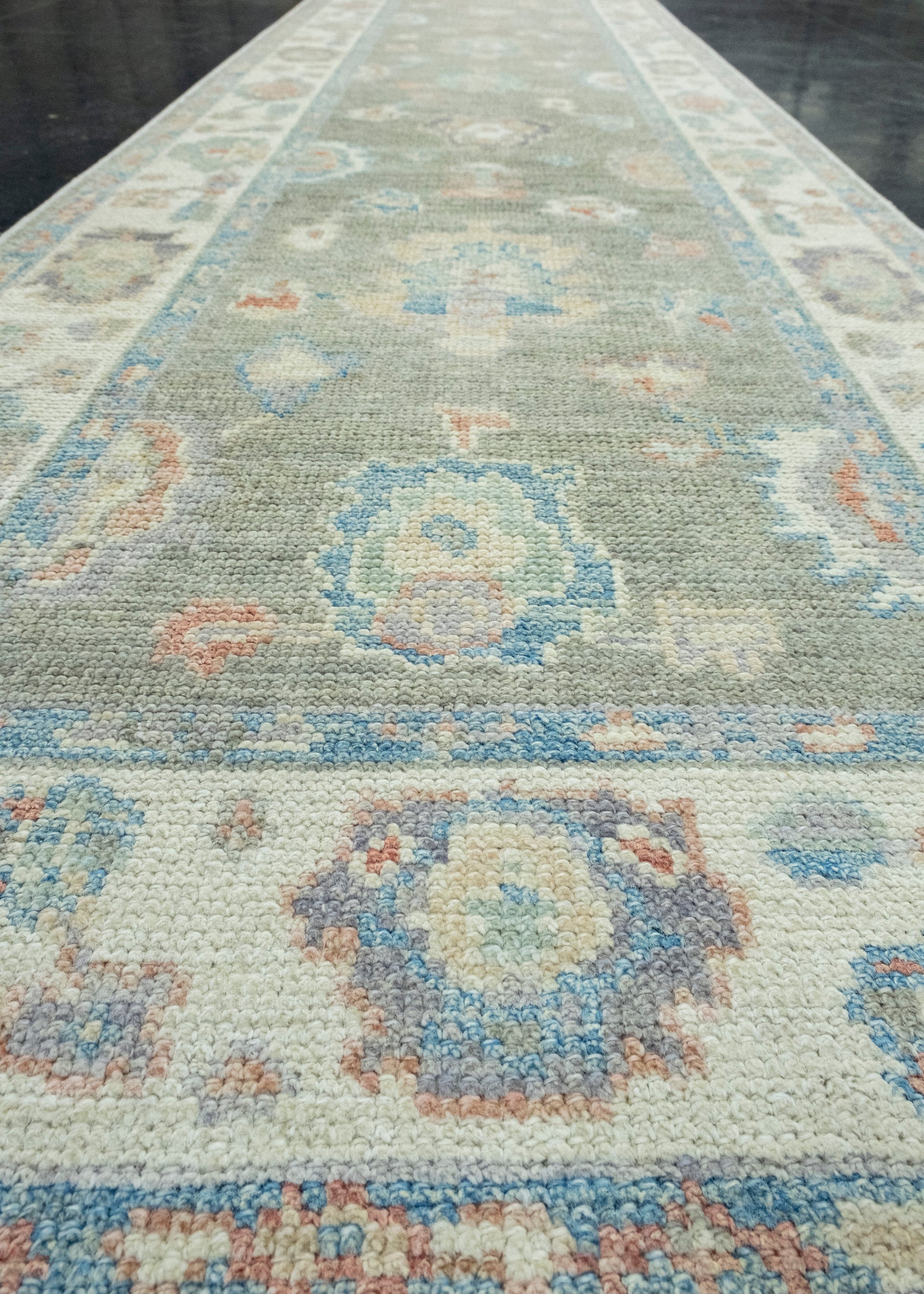 Turkish Oushak Runner Rug 2'10" x 12' #17815