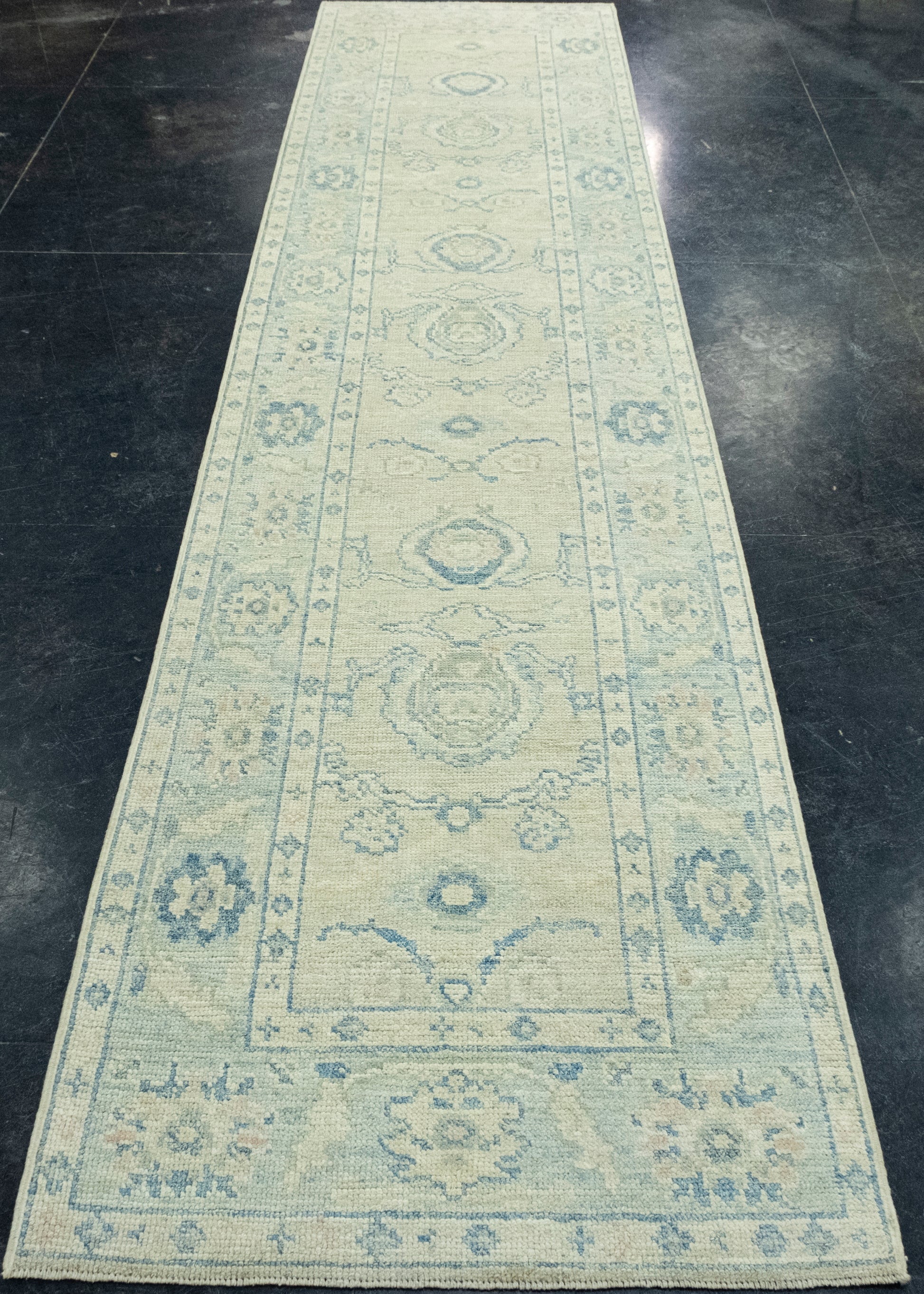 Turkish Oushak Runner Rug 2'9" x 12' #17704