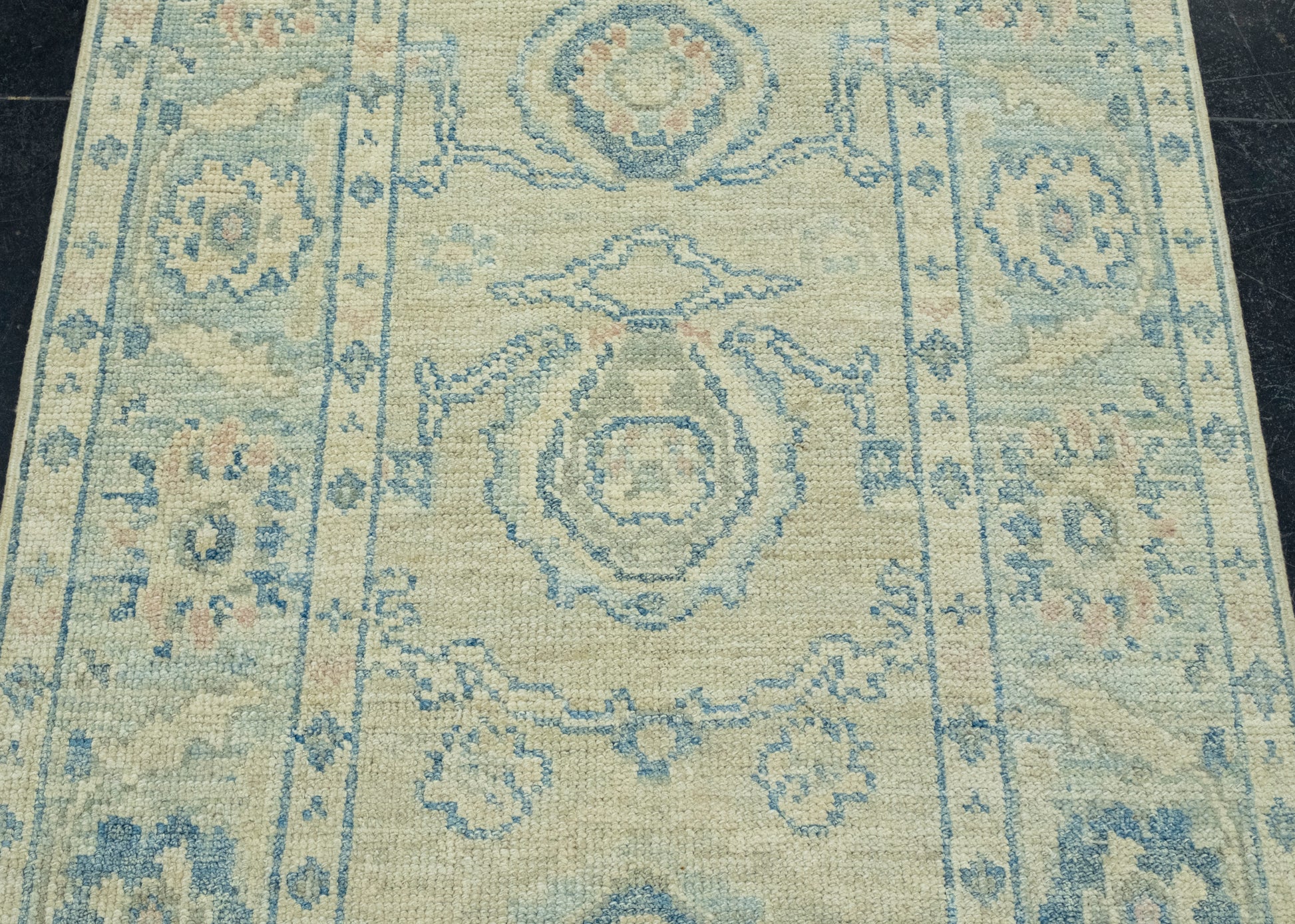 Turkish Oushak Runner Rug 2'9" x 12' #17704