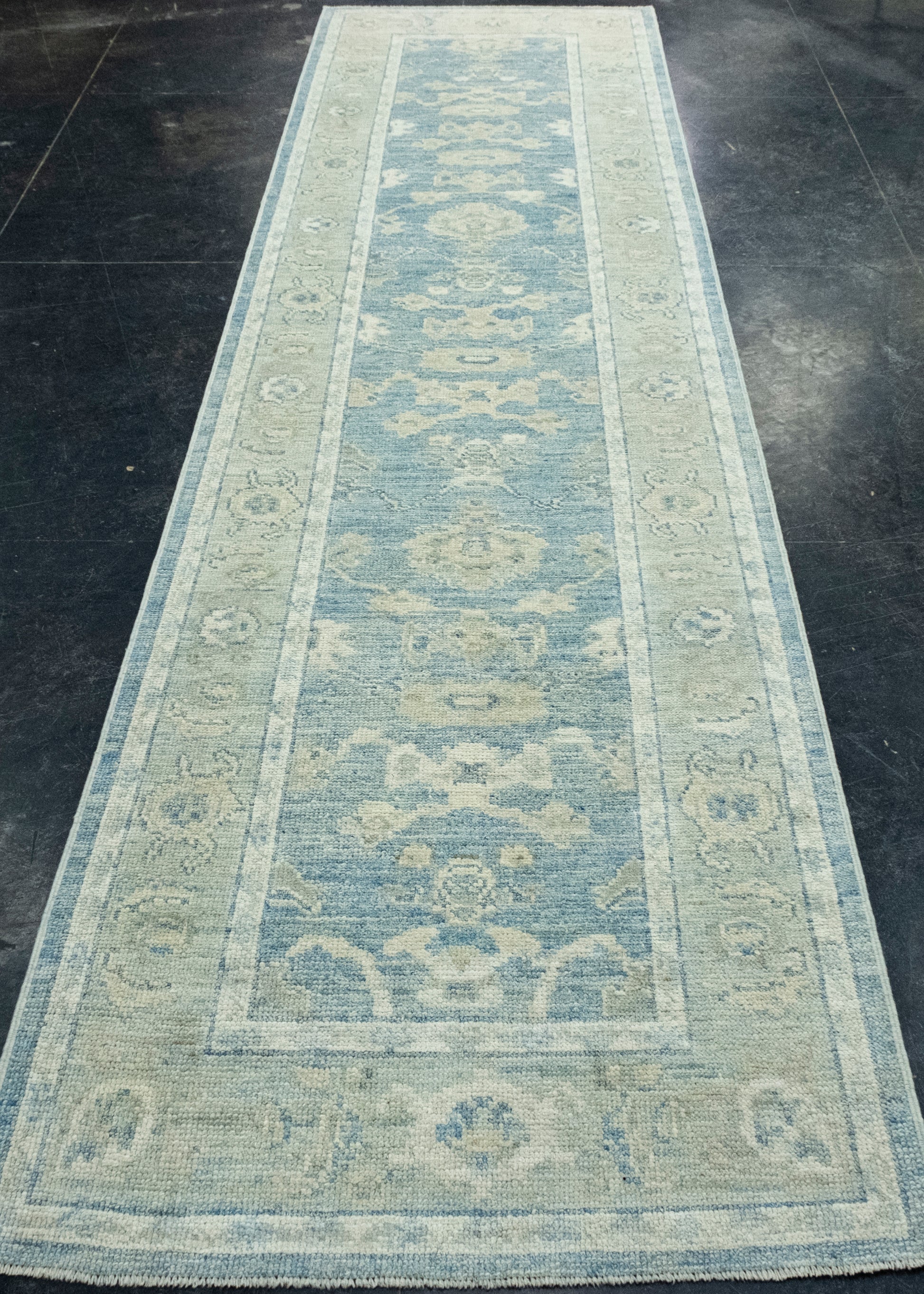 Turkish Oushak Runner Rug 3' x 11'10" #17814