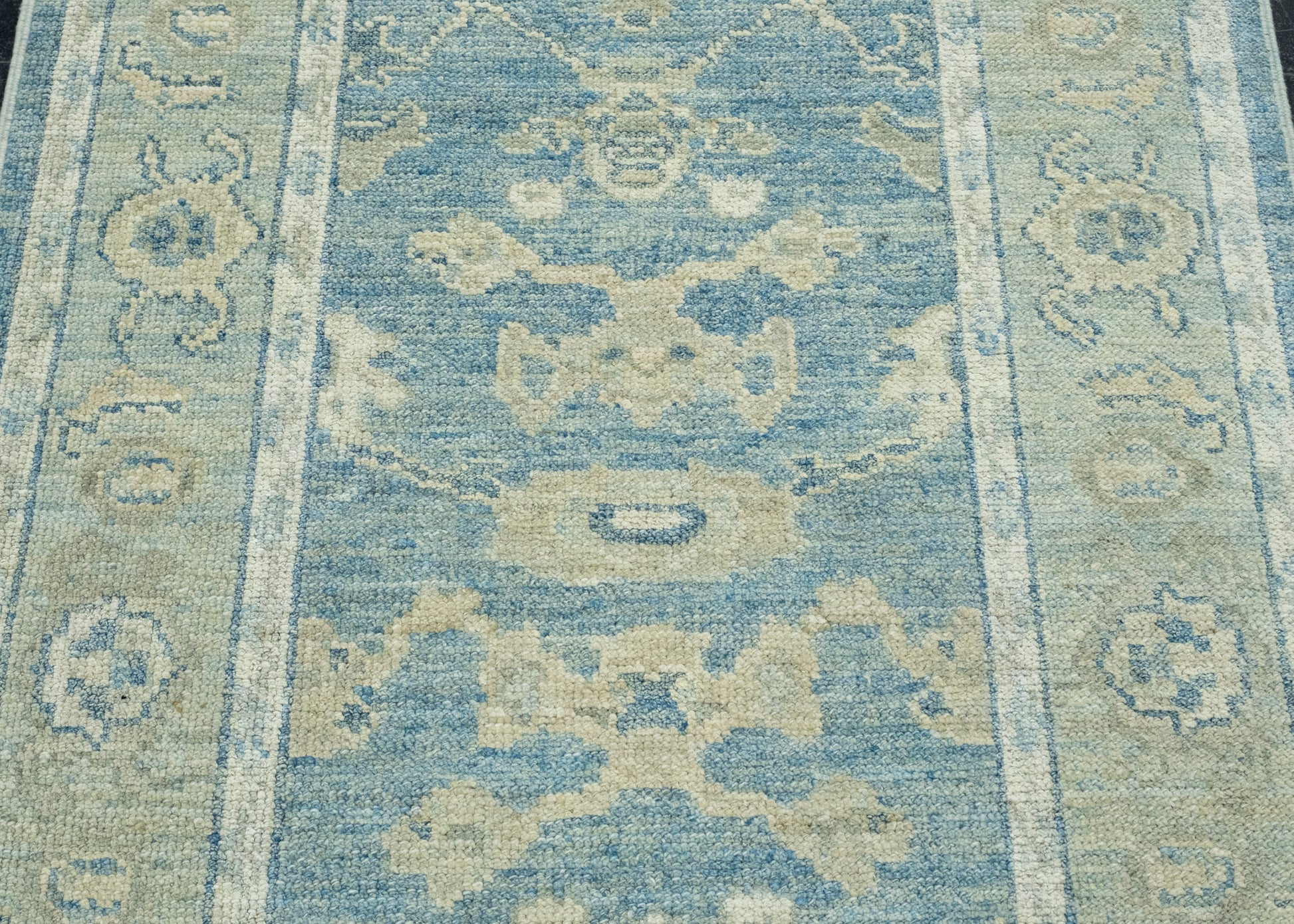 Turkish Oushak Runner Rug 3' x 11'10" #17814