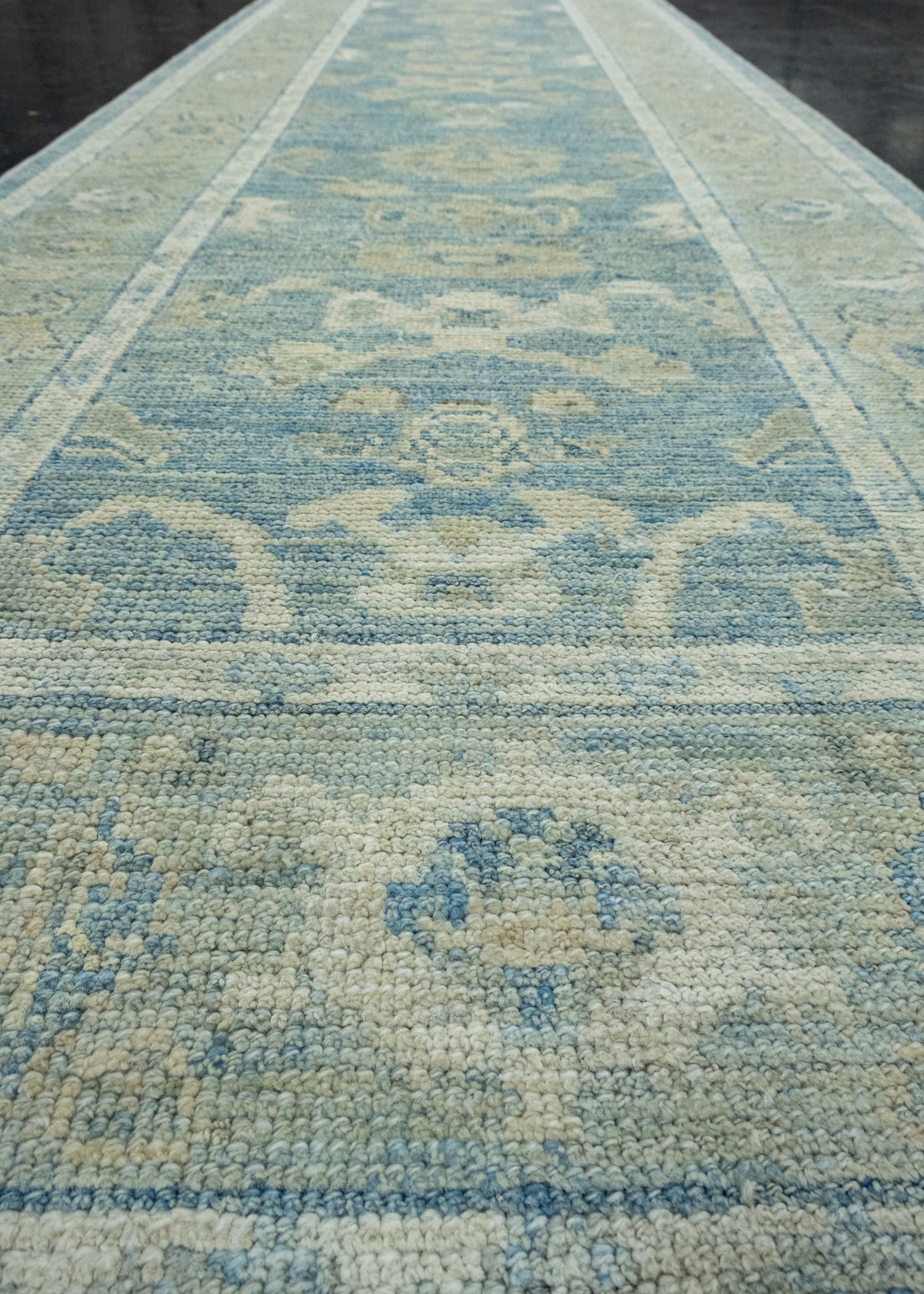 Turkish Oushak Runner Rug 3' x 11'10" #17814