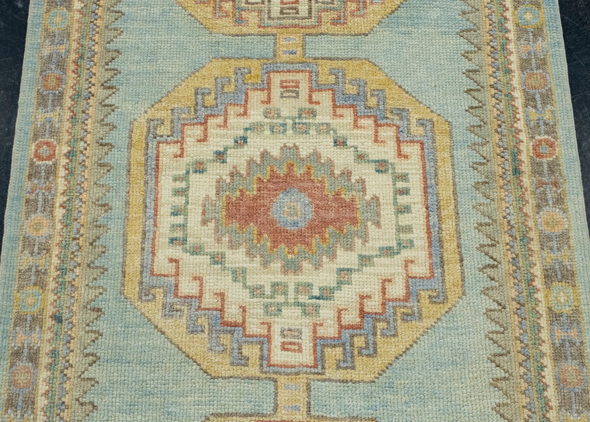Turkish Oushak Runner Rug 3'1" x 12'7" #17013