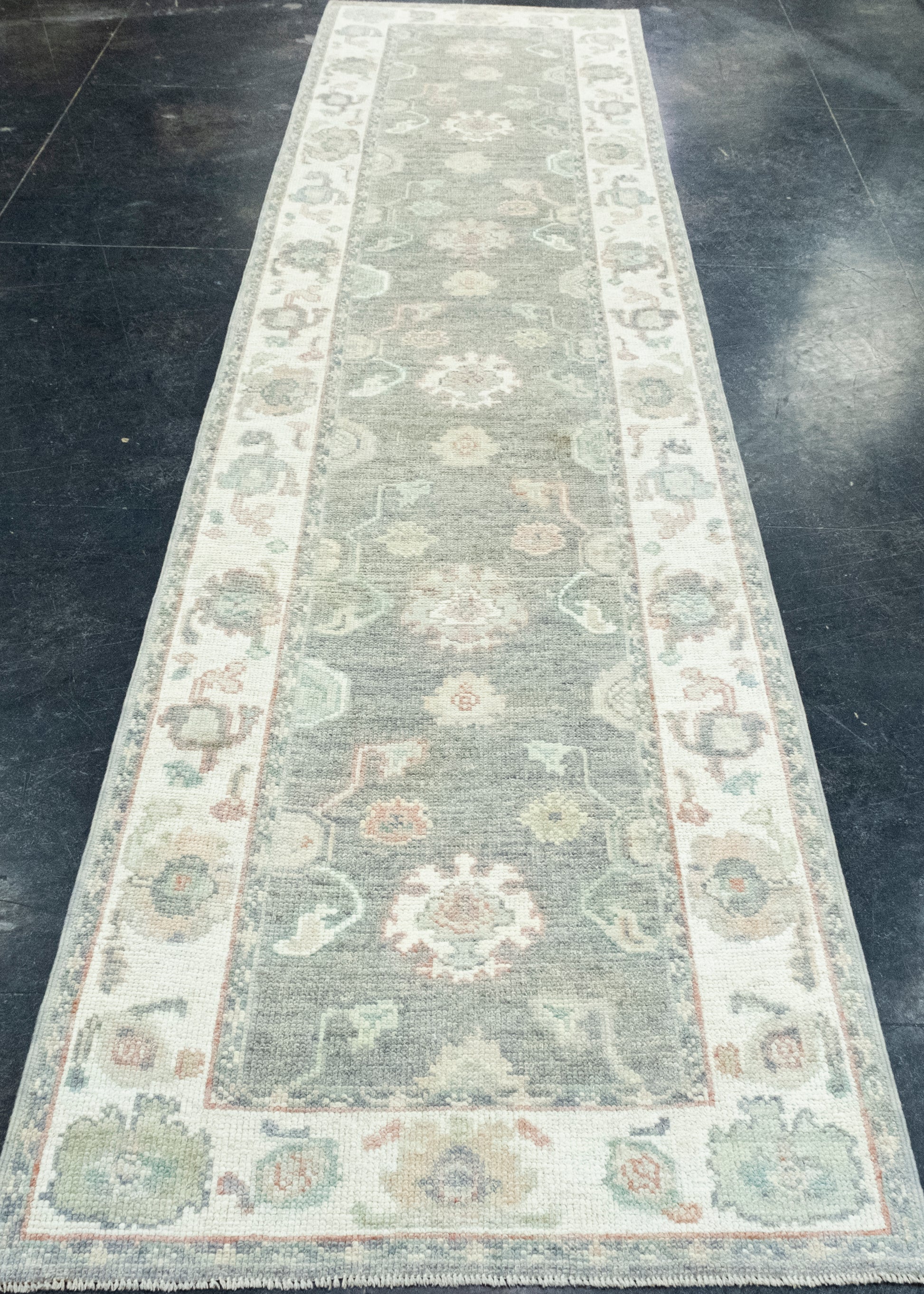 Turkish Oushak Runner Rug 2'10" x 12'4" #17916