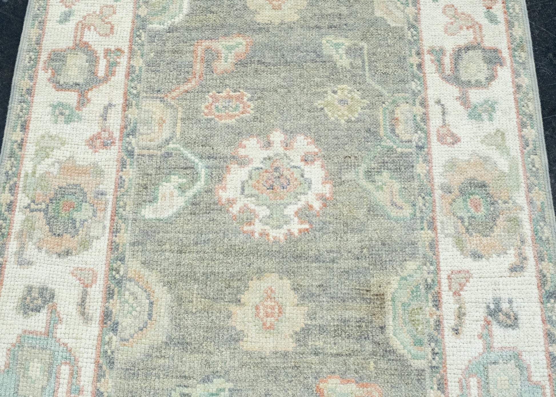 Turkish Oushak Runner Rug 2'10" x 12'4" #17916