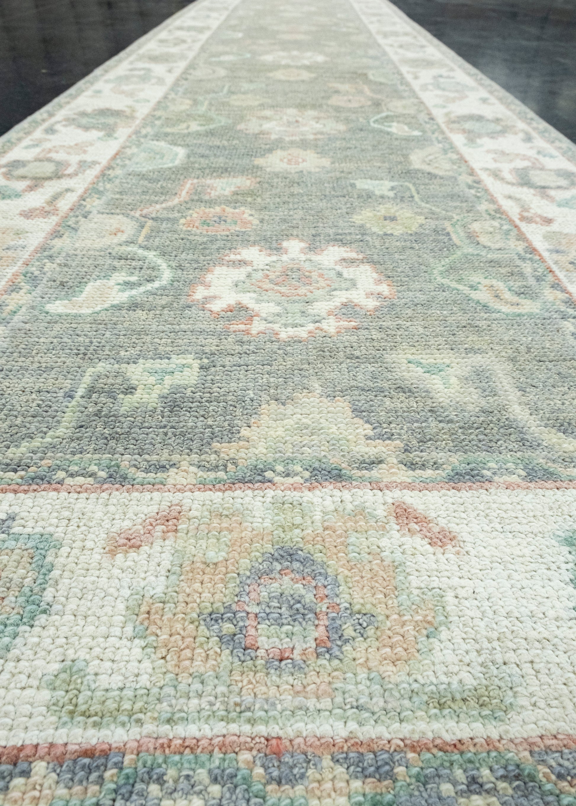 Turkish Oushak Runner Rug 2'10" x 12'4" #17916
