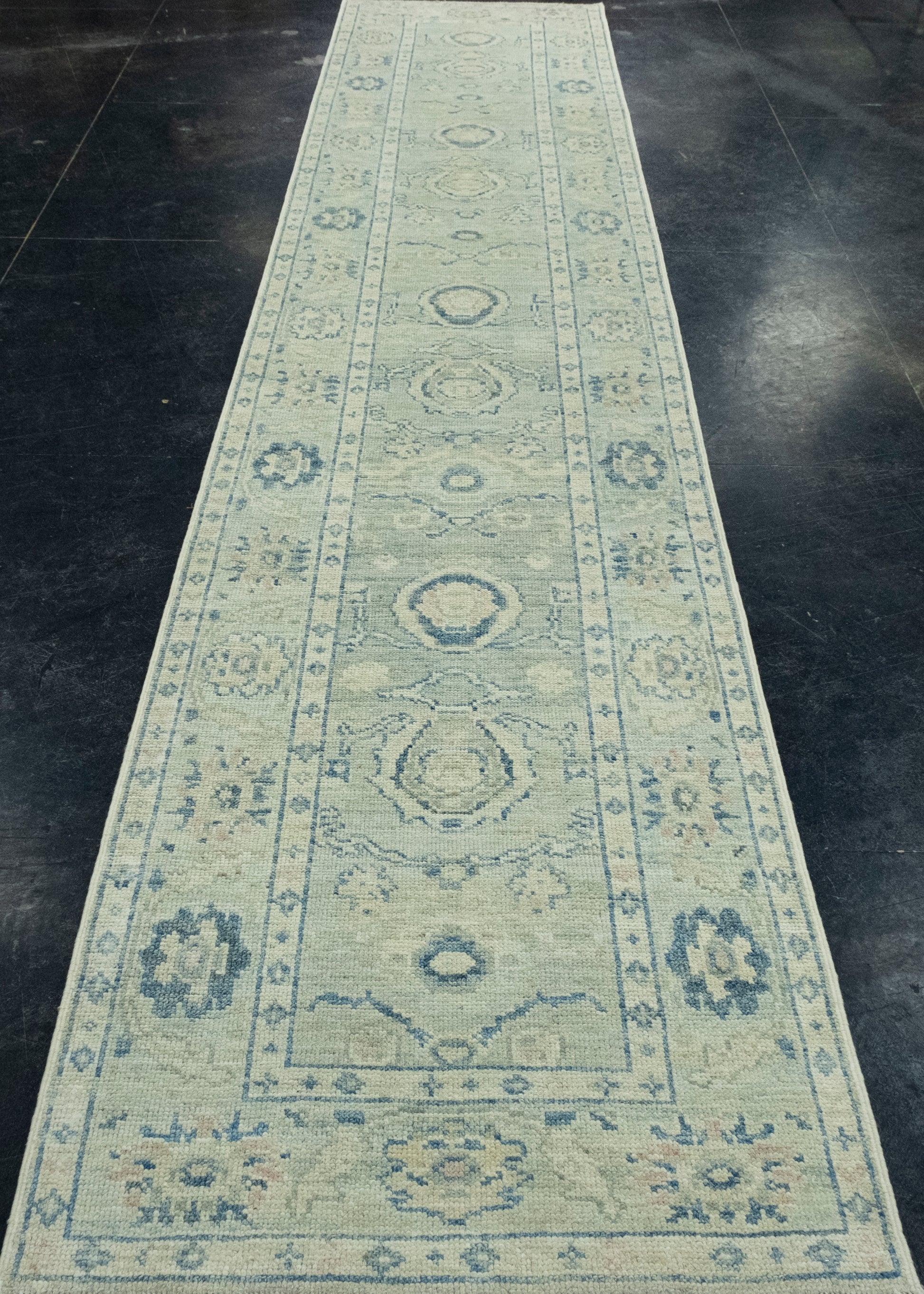 Turkish Oushak Runner Rug 2'10" x 14'4" #17877