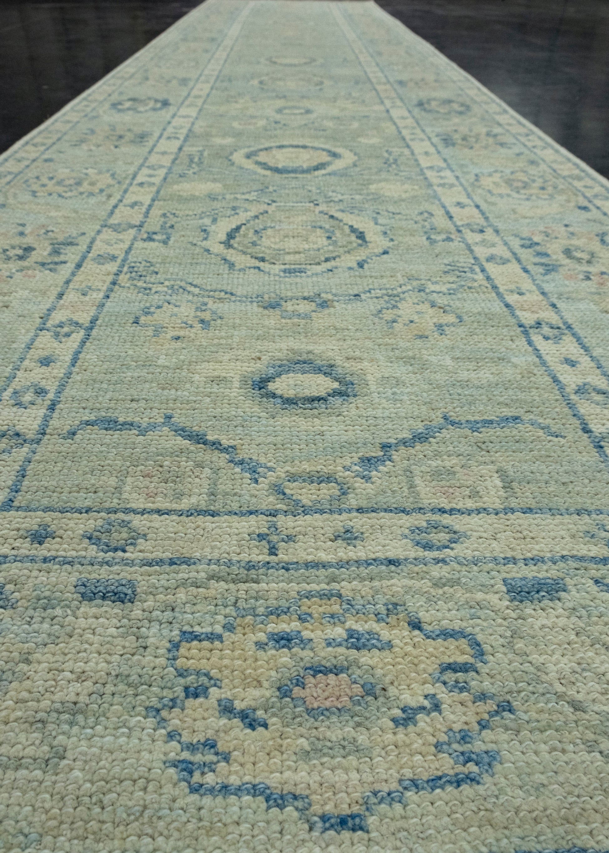 Turkish Oushak Runner Rug 2'10" x 14'4" #17877