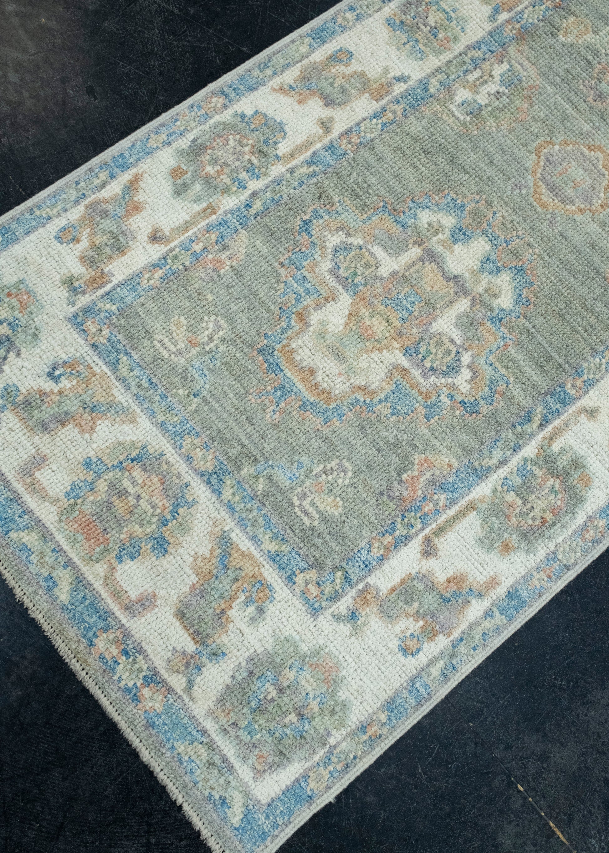 Turkish Oushak Runner Rug 2'9" x 12'3" #17904