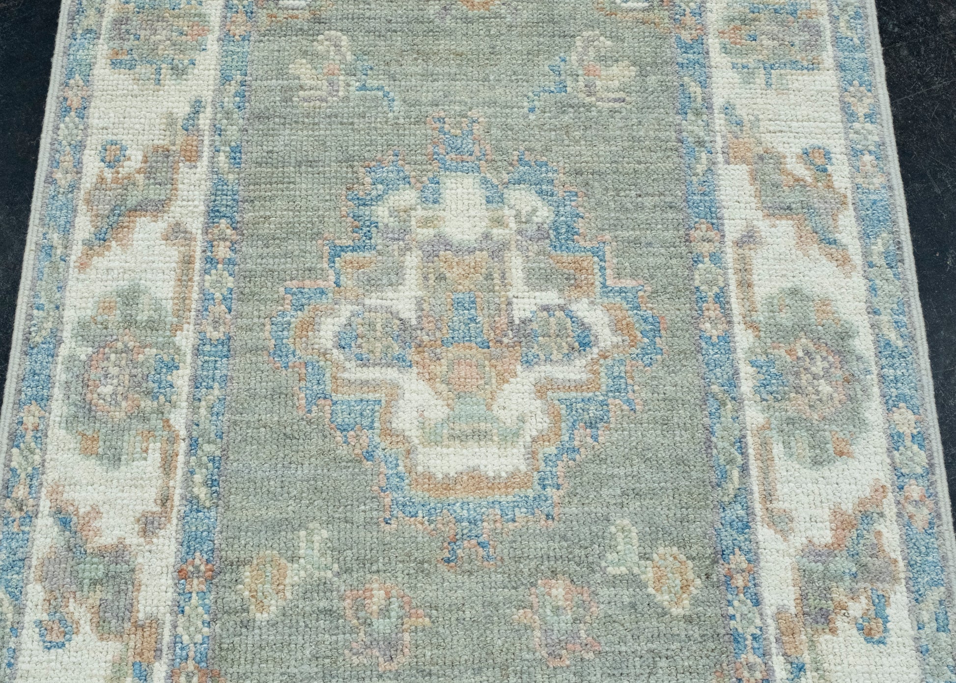 Turkish Oushak Runner Rug 2'9" x 12'3" #17904