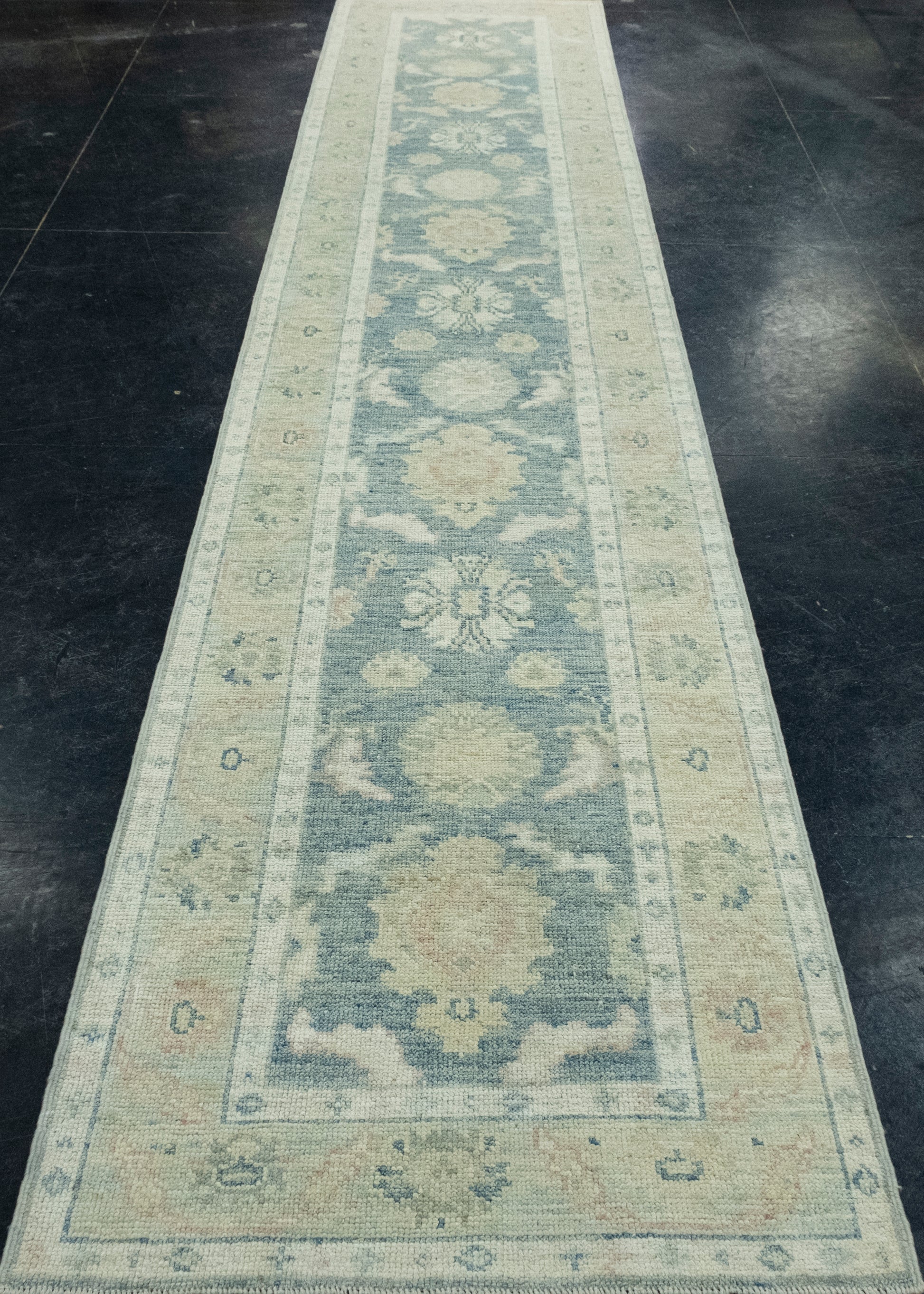 Turkish Oushak Runner Rug 2'10" x 14'3" #17809