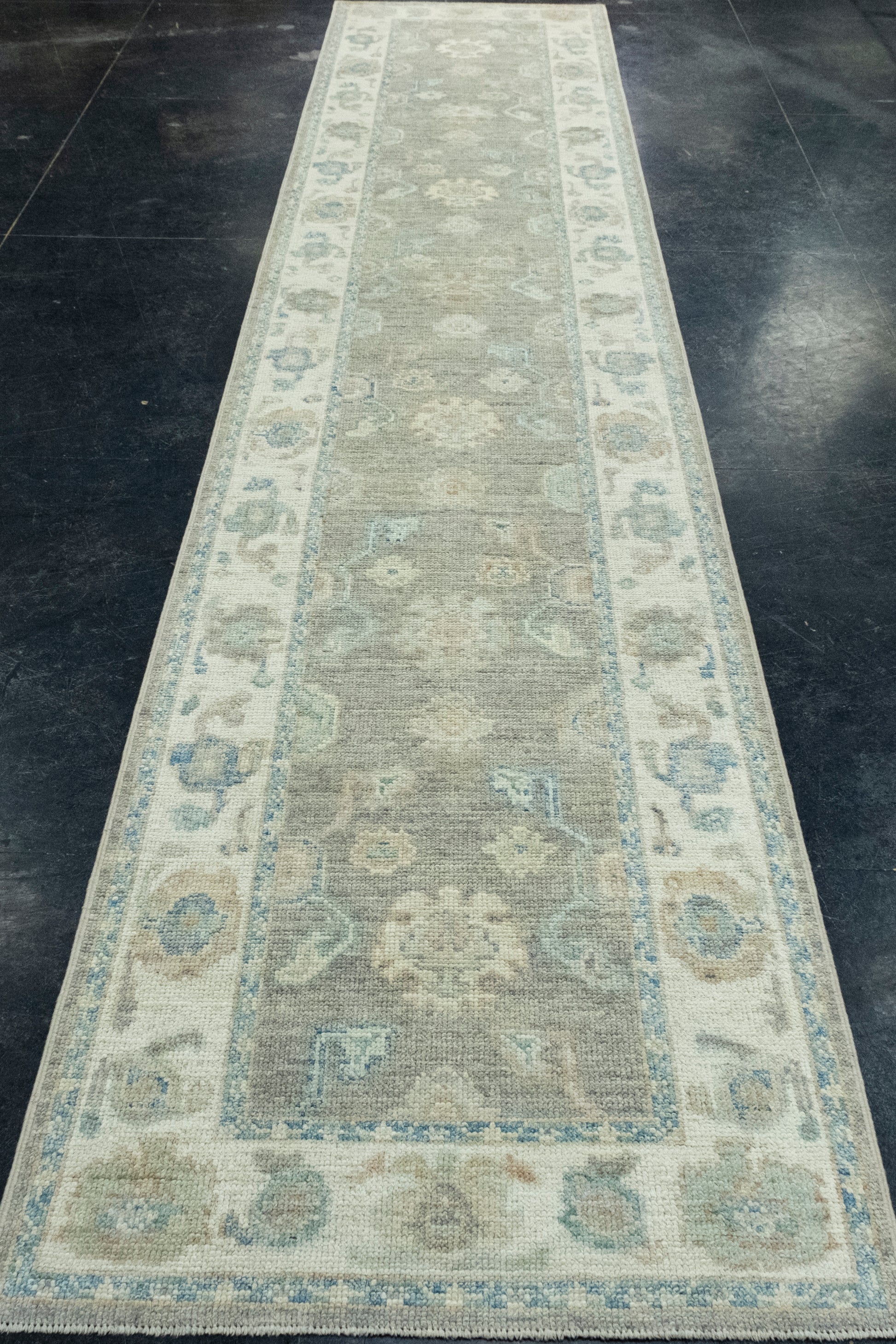 Turkish Oushak Runner Rug 2'10" x 14'1" #17919